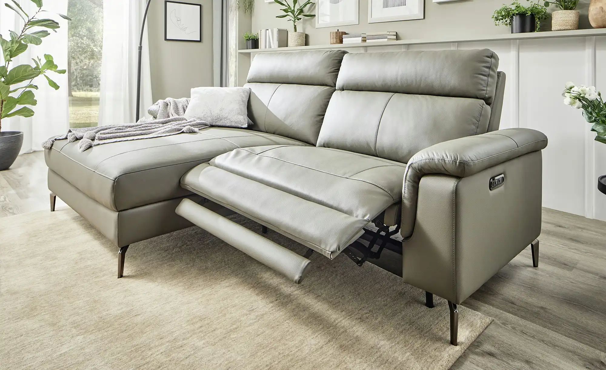 Thumbnail - Ecksofa mit Relaxfunktion Tina ¦ grau ¦ Maße (cm): B: 240 H: 102 T: 162.0 Polstermöbel > Sofas > Ecksofas - Höffner