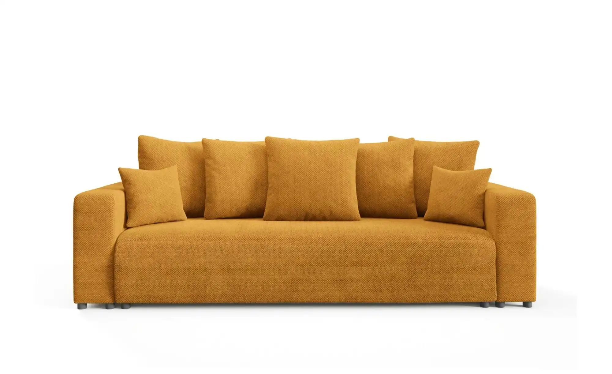 Schlafsofa EVORA Türkis   ¦ gelb ¦ Maße (cm): B: 247 H: 88 Polstermöbel > S günstig online kaufen