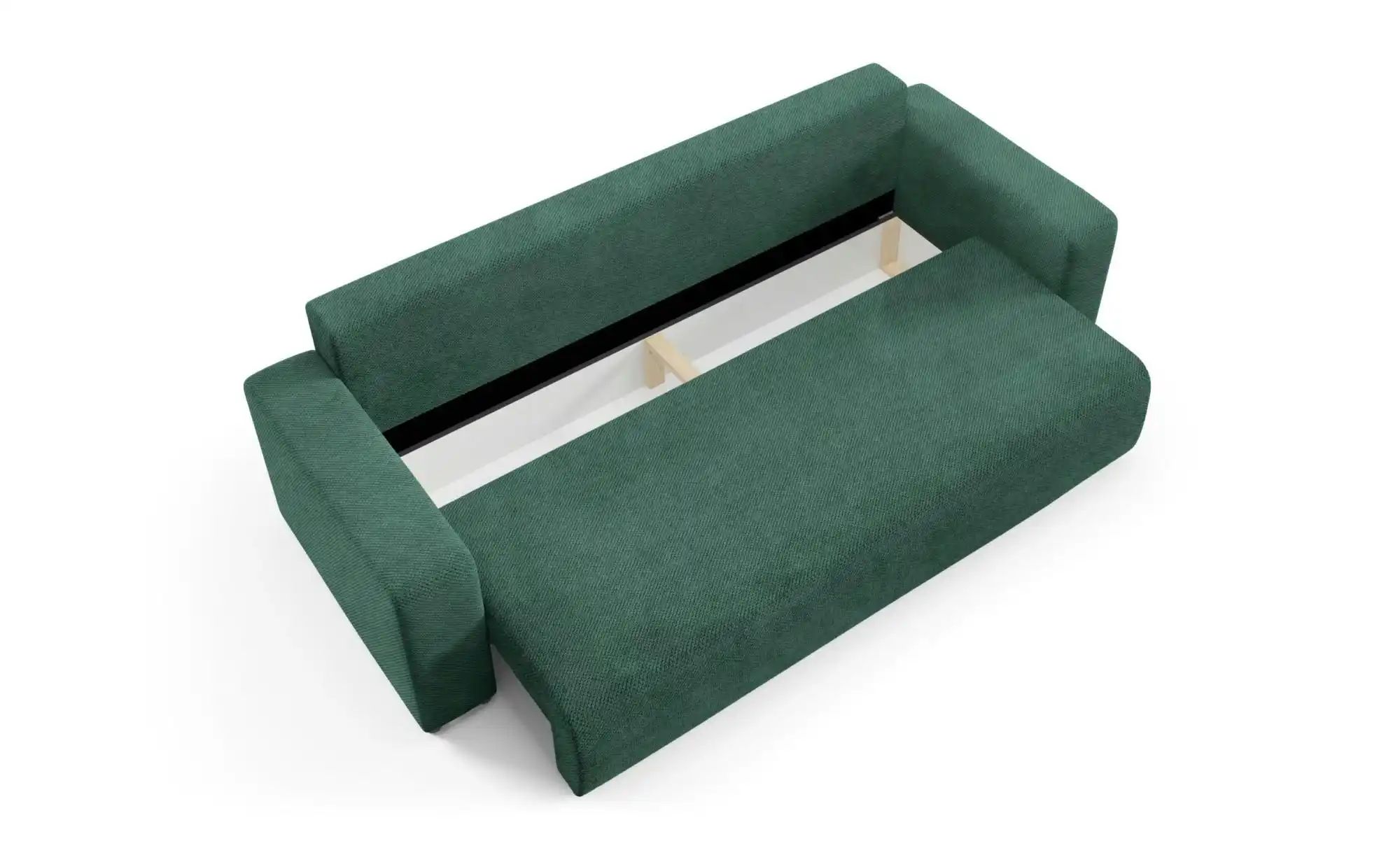 Thumbnail - Schlafsofa mit Bettkasten Evora ¦ grün ¦ Maße (cm): B: 247 H: 88 Polstermöbel > Sofas > Einzelsofas - Höffner