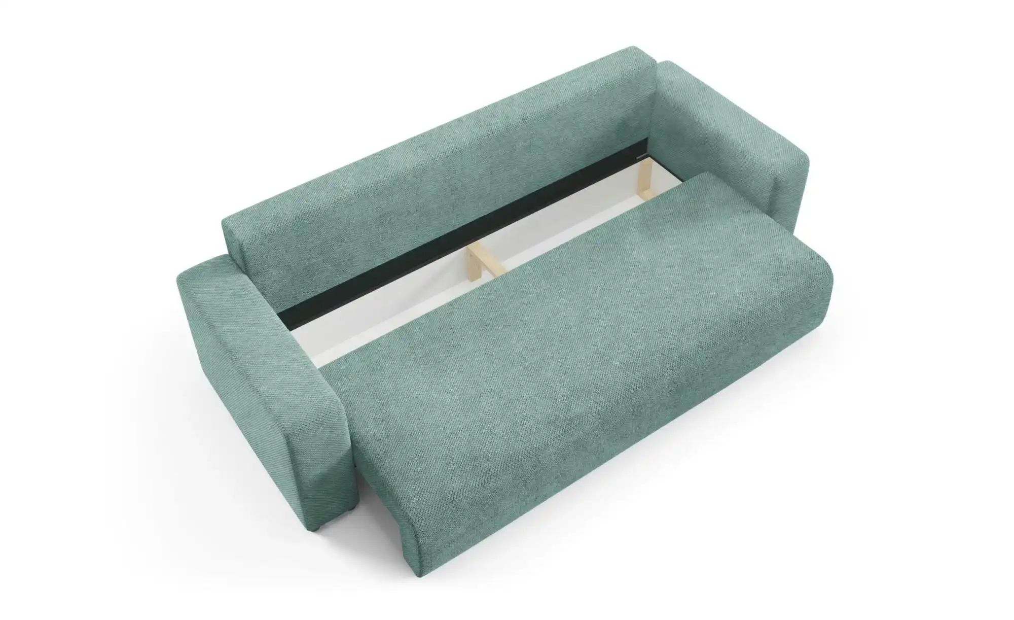 Thumbnail - Schlafsofa mit Bettkasten Evora ¦ grün ¦ Maße (cm): B: 247 H: 88 Polstermöbel > Sofas > Einzelsofas - Höffner