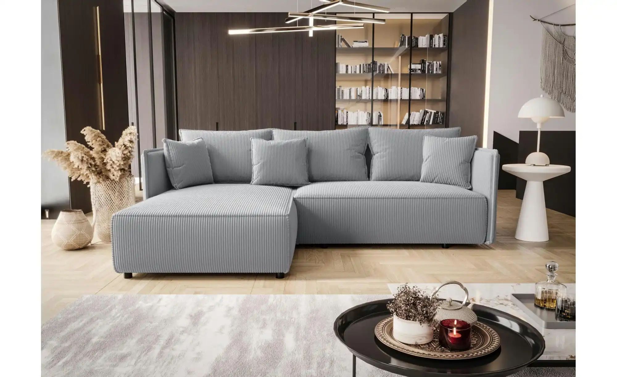 Ecksofa  Milano ¦ grau ¦ Maße (cm): B: 245 H: 85 Polstermöbel > Sofas > 3-S günstig online kaufen