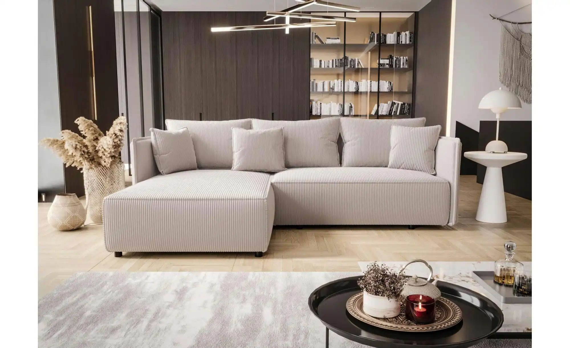 Ecksofa  Milano ¦ beige ¦ Maße (cm): B: 245 H: 85 Polstermöbel > Sofas > 3- günstig online kaufen