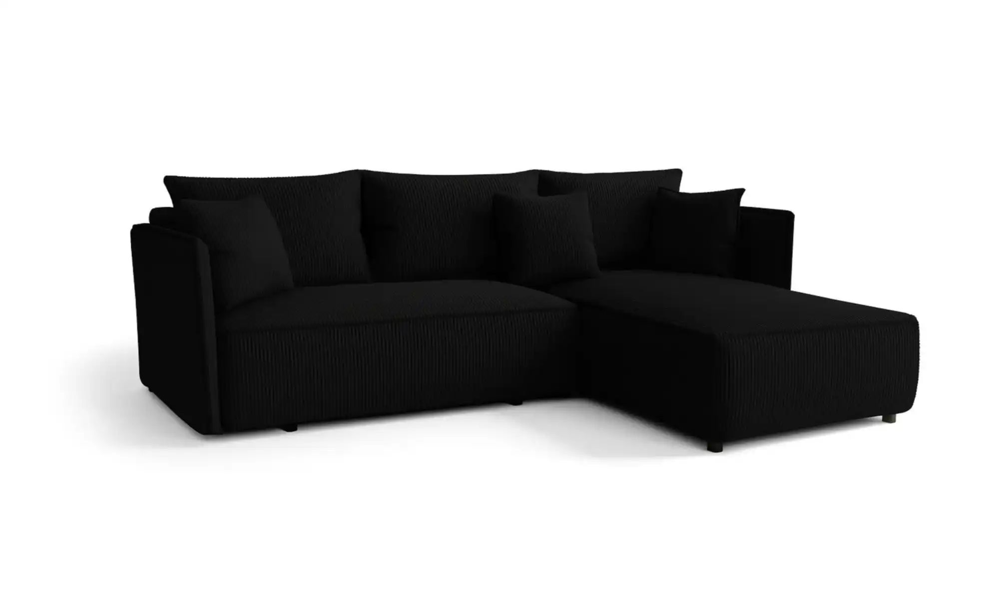 Thumbnail - Ecksofa mit Schlaffunktion Milano ¦ schwarz ¦ Maße (cm): B: 245 H: 85 Polstermöbel > Sofas > 3-Sitzer - Höffner