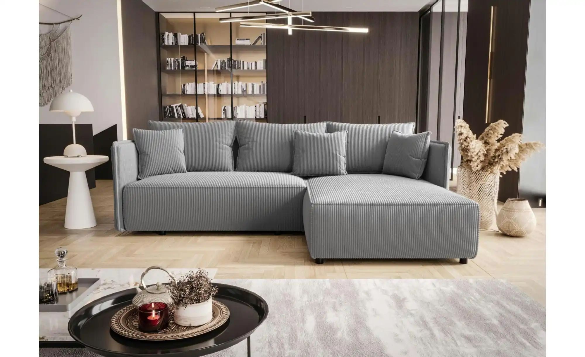 Thumbnail - Ecksofa   ¦ grau ¦ Maße (cm): B: 245 H: 85 Polstermöbel > Sofas > Ecksofas - Höffner