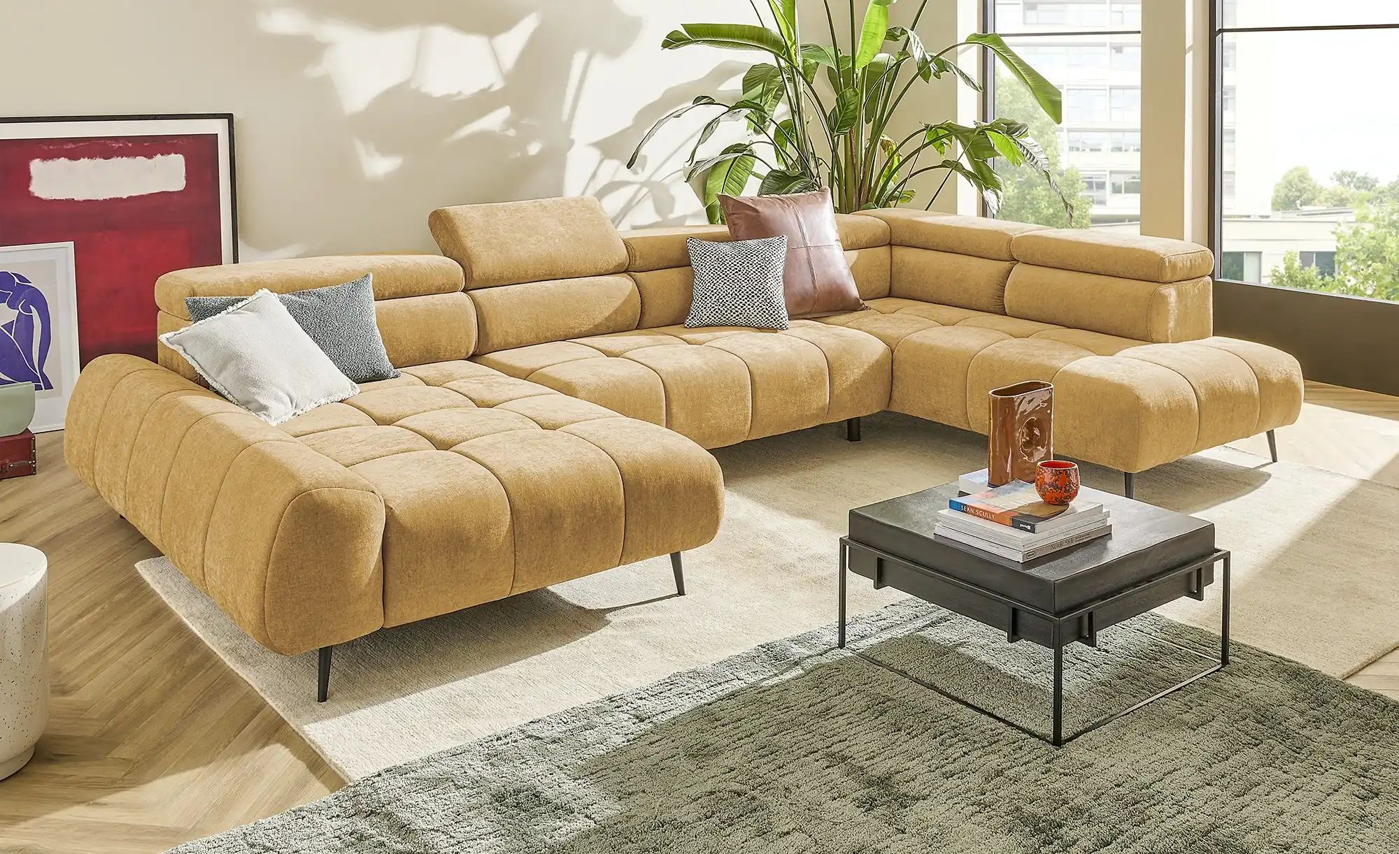 Thumbnail - switch Wohnlandschaft Mavel ¦ gelb ¦ Maße (cm): B: 367 H: 93 T: 208.0 Polstermöbel > Sofas > Wohnlandschaften - Höffner