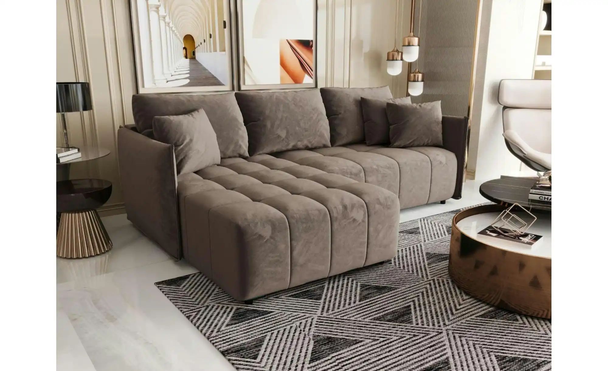 Thumbnail - Ecksofa Onil ¦ braun ¦ Maße (cm): B: 245 H: 85 Polstermöbel > Sofas > Ecksofas - Höffner