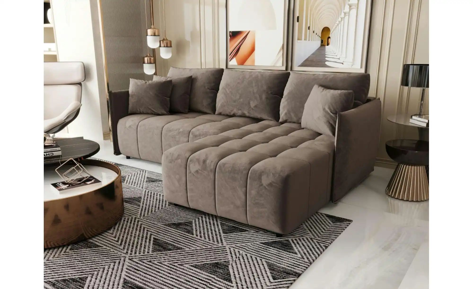 Thumbnail - Ecksofa  Onil ¦ braun ¦ Maße (cm): B: 245 H: 85 Polstermöbel > Sofas > Ecksofas - Höffner