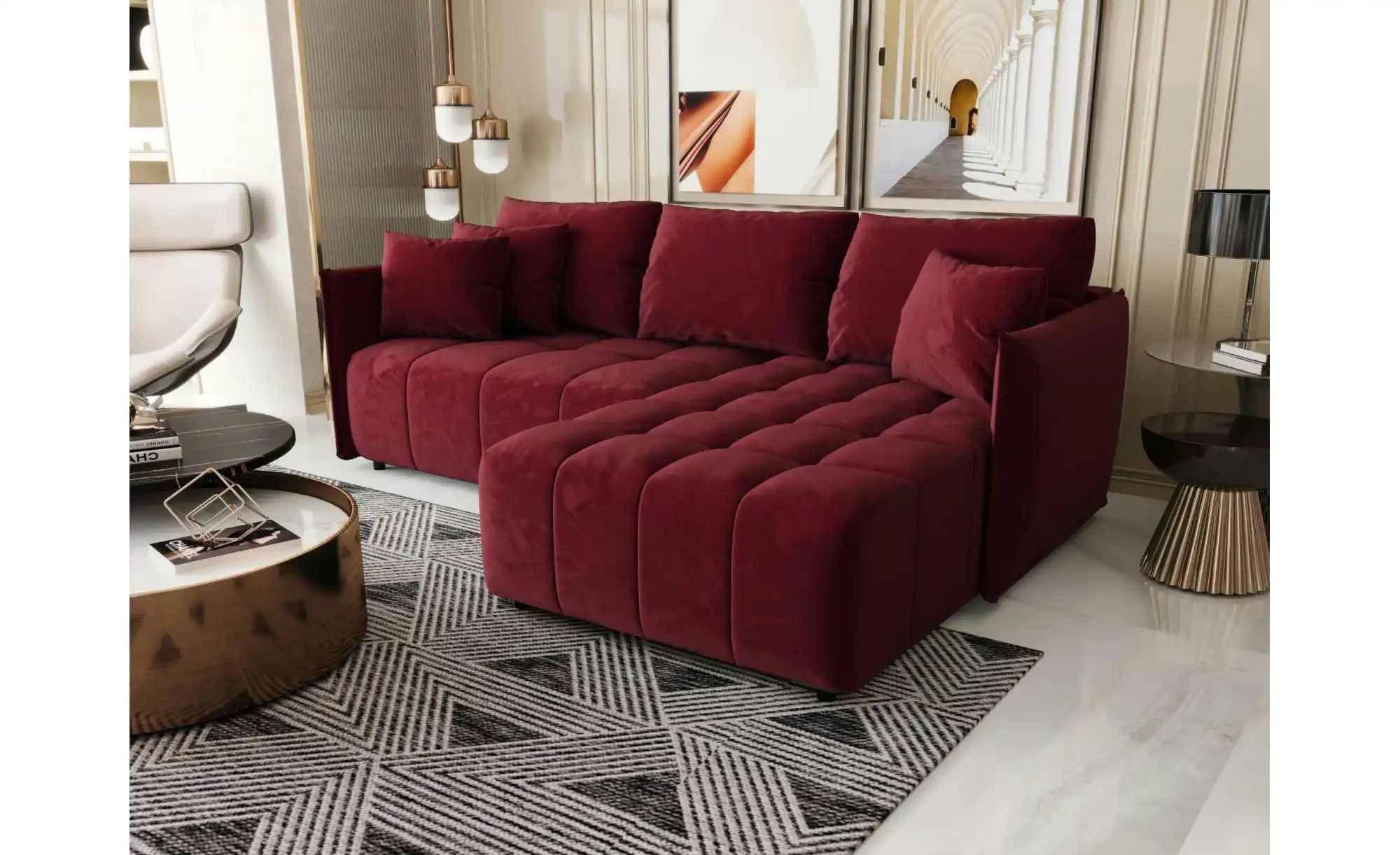 Thumbnail - Ecksofa  Onil ¦ rot ¦ Maße (cm): B: 245 H: 85 Polstermöbel > Sofas > Ecksofas - Höffner