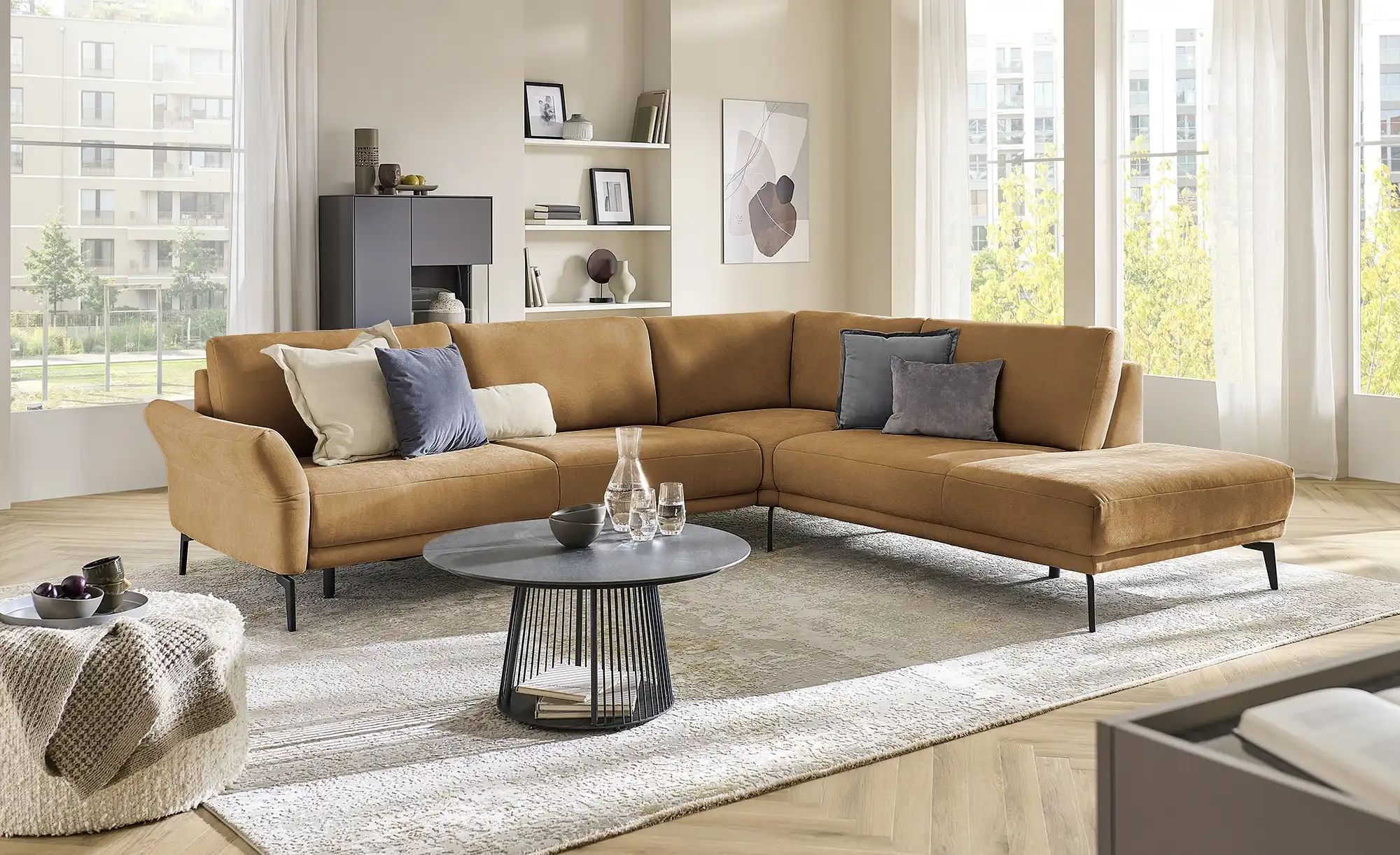 Thumbnail - meinSofa Ecksofa  Jenny ¦ gelb ¦ Maße (cm): B: 309 H: 87 T: 254.0 Polstermöbel > Sofas > Ecksofas - Höffner