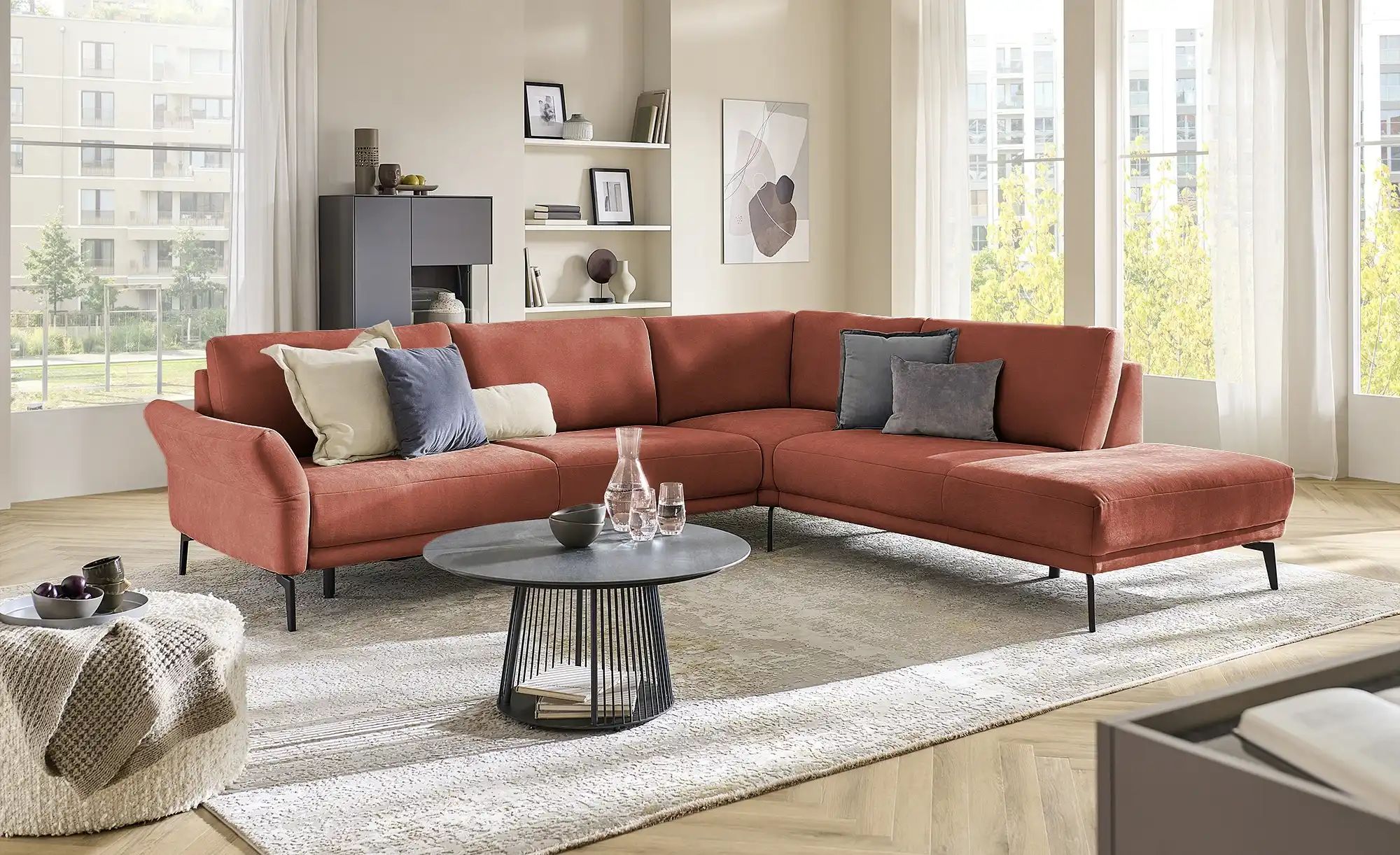 meinSofa Ecksofa  Jenny ¦ braun ¦ Maße (cm): B: 298 H: 87 T: 254.0 Polsterm günstig online kaufen