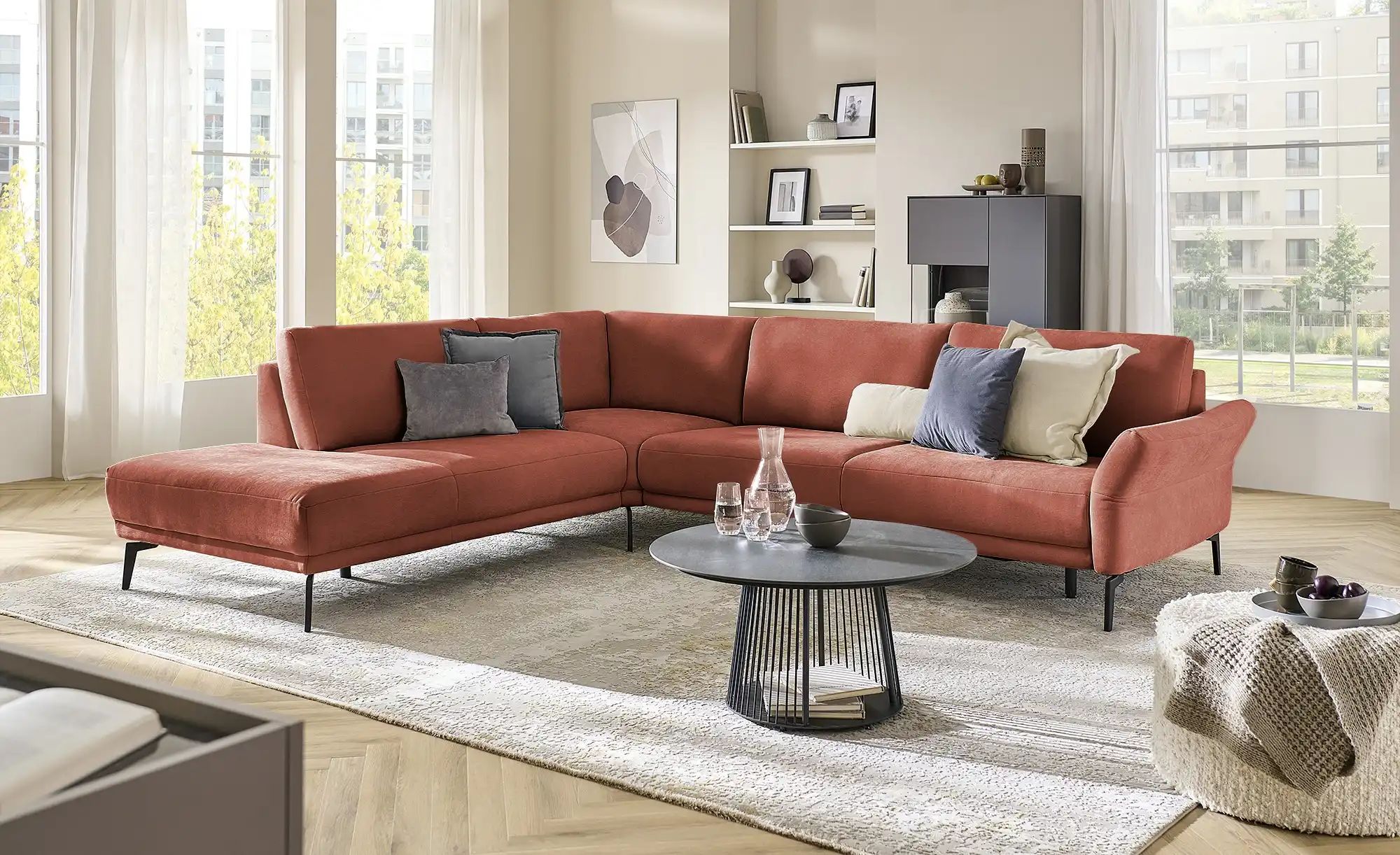 meinSofa Ecksofa  Jenny ¦ braun ¦ Maße (cm): B: 298 H: 87 T: 254.0 Polsterm günstig online kaufen
