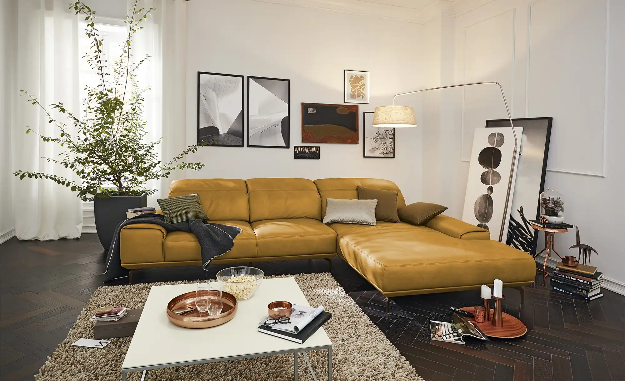 MUSTERRING Ecksofa MR 2490 Goldgelb - Musterring MUSTERRING Ecksofa MR 2490 - Einrichtungsbeispiel