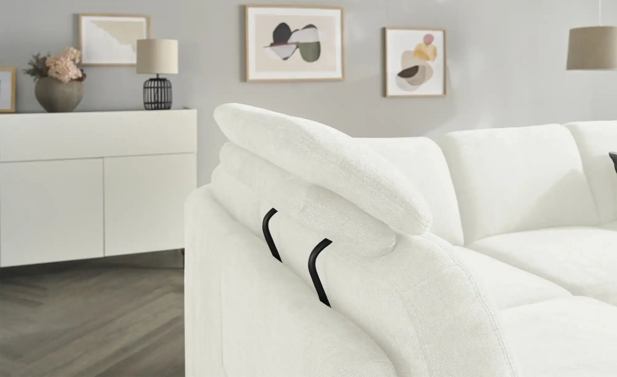 Ecksofa  Coco ¦ weiß ¦ Maße (cm): B: 283 H: 89 T: 210.0 Polstermöbel > Sofa günstig online kaufen