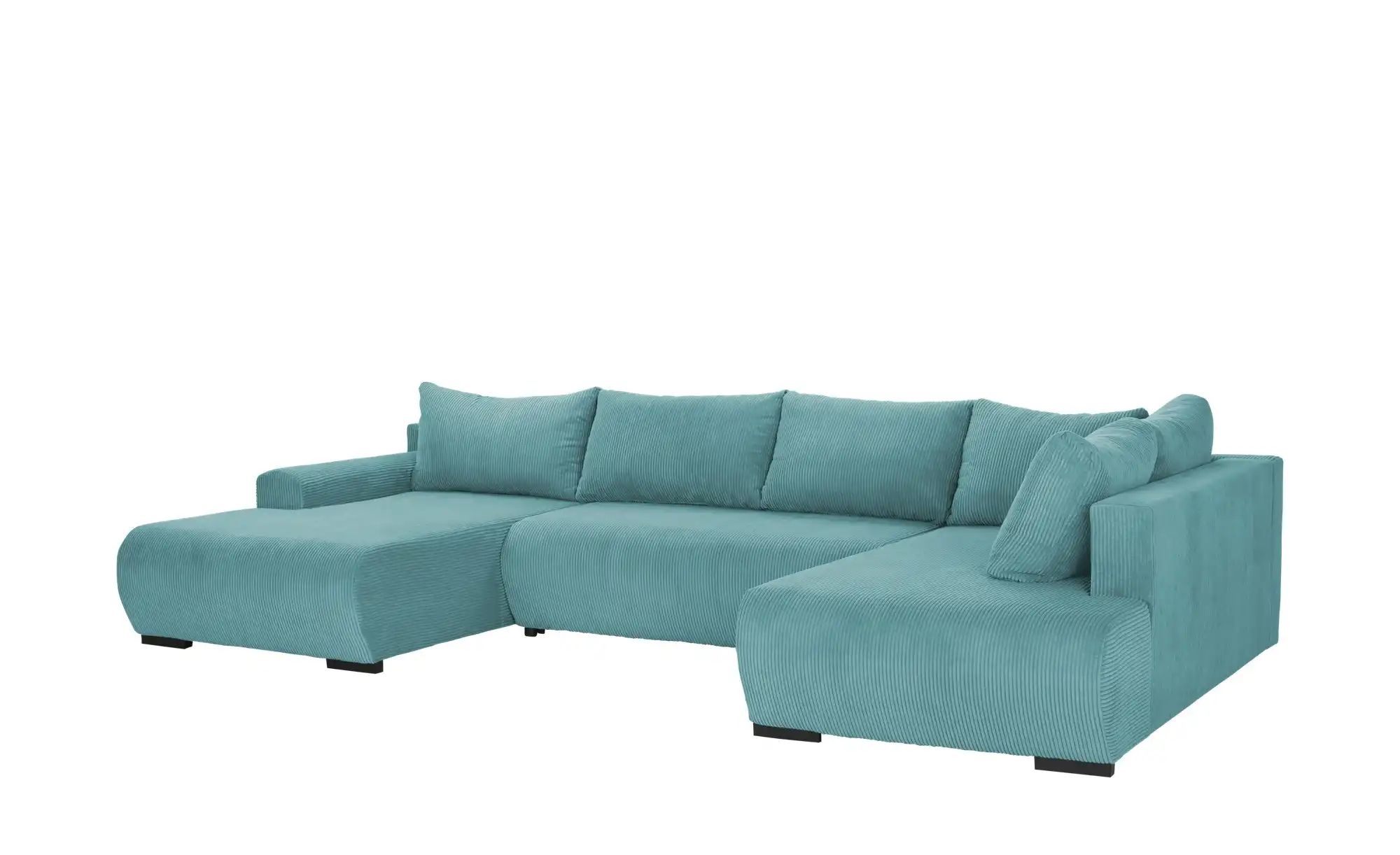 Thumbnail - smart Wohnlandschaft Nelly ¦ türkis/petrol ¦ Maße (cm): B: 345 H: 85 T: 202.0 Polstermöbel > Sofas > Schlafsofas - Höff...