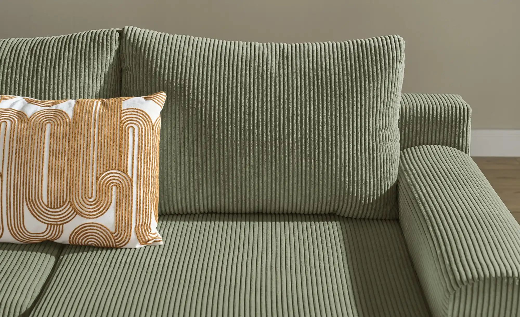 Thumbnail - smart Wohnlandschaft  Nelly ¦ grün ¦ Maße (cm): B: 345 H: 85 T: 202.0 Polstermöbel > Sofas > Wohnlandschaften - Höffner