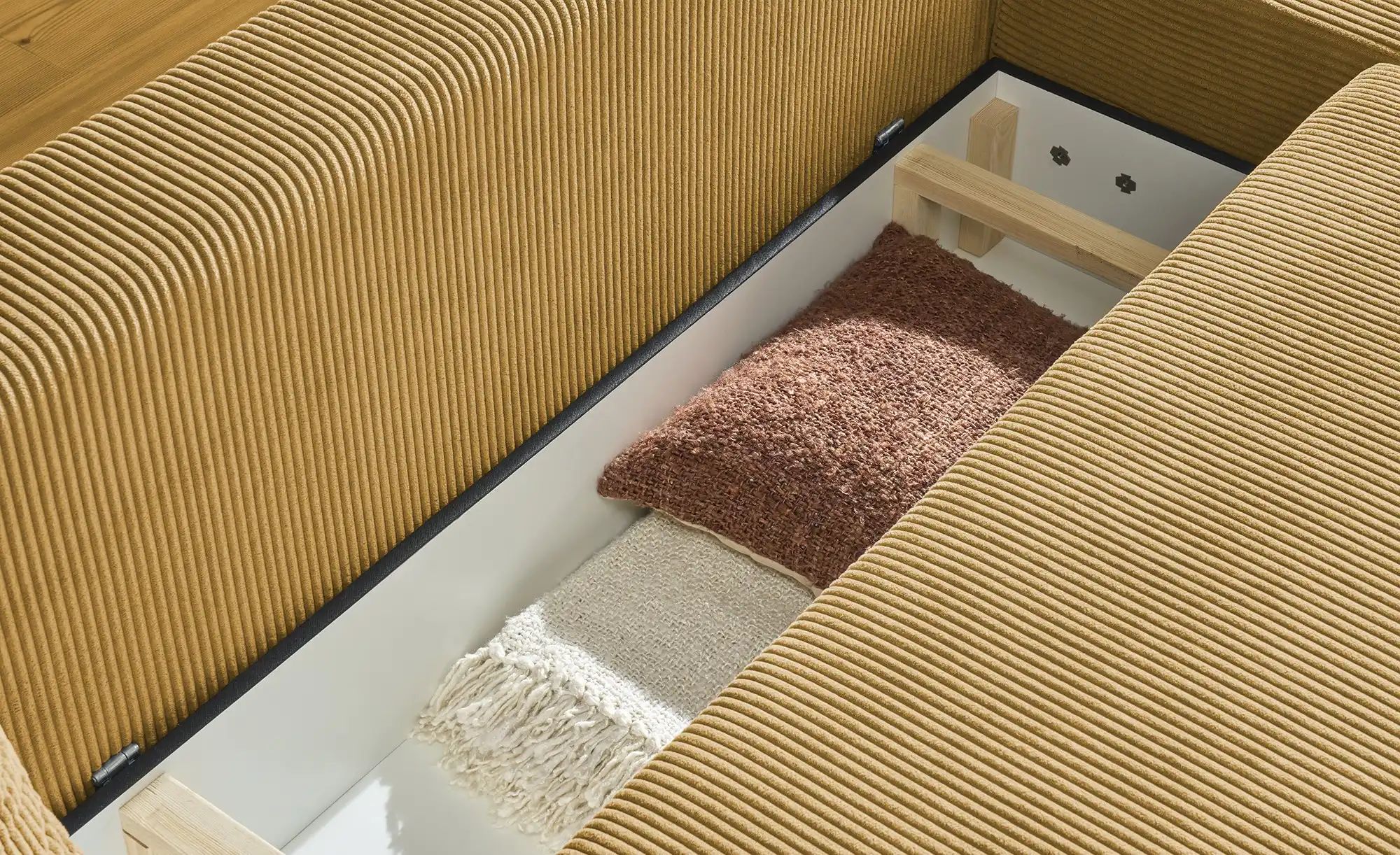 Thumbnail - smart Wohnlandschaft  Nelly ¦ gelb ¦ Maße (cm): B: 345 H: 85 T: 202.0 Polstermöbel > Sofas > Schlafsofas - Höffner