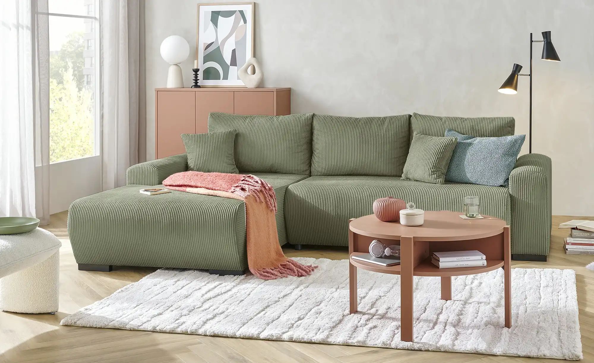 smart Ecksofa  Nelly ¦ grün ¦ Maße (cm): B: 270 H: 85 T: 185.0 Polstermöbel günstig online kaufen