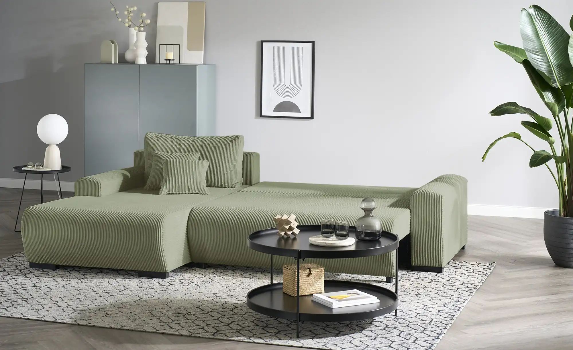 Thumbnail - smart Ecksofa  Nelly ¦ grün ¦ Maße (cm): B: 270 H: 85 T: 185.0 Polstermöbel > Sofas > Ecksofas - Höffner