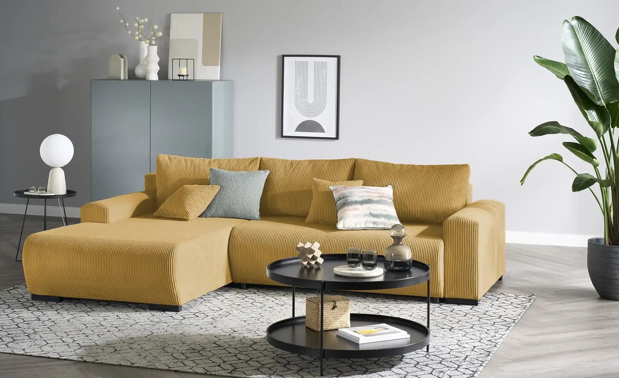 Thumbnail - smart Ecksofa Nelly ¦ gelb ¦ Maße (cm): B: 270 H: 85 T: 185.0 Polstermöbel > Sofas > 3-Sitzer - Höffner