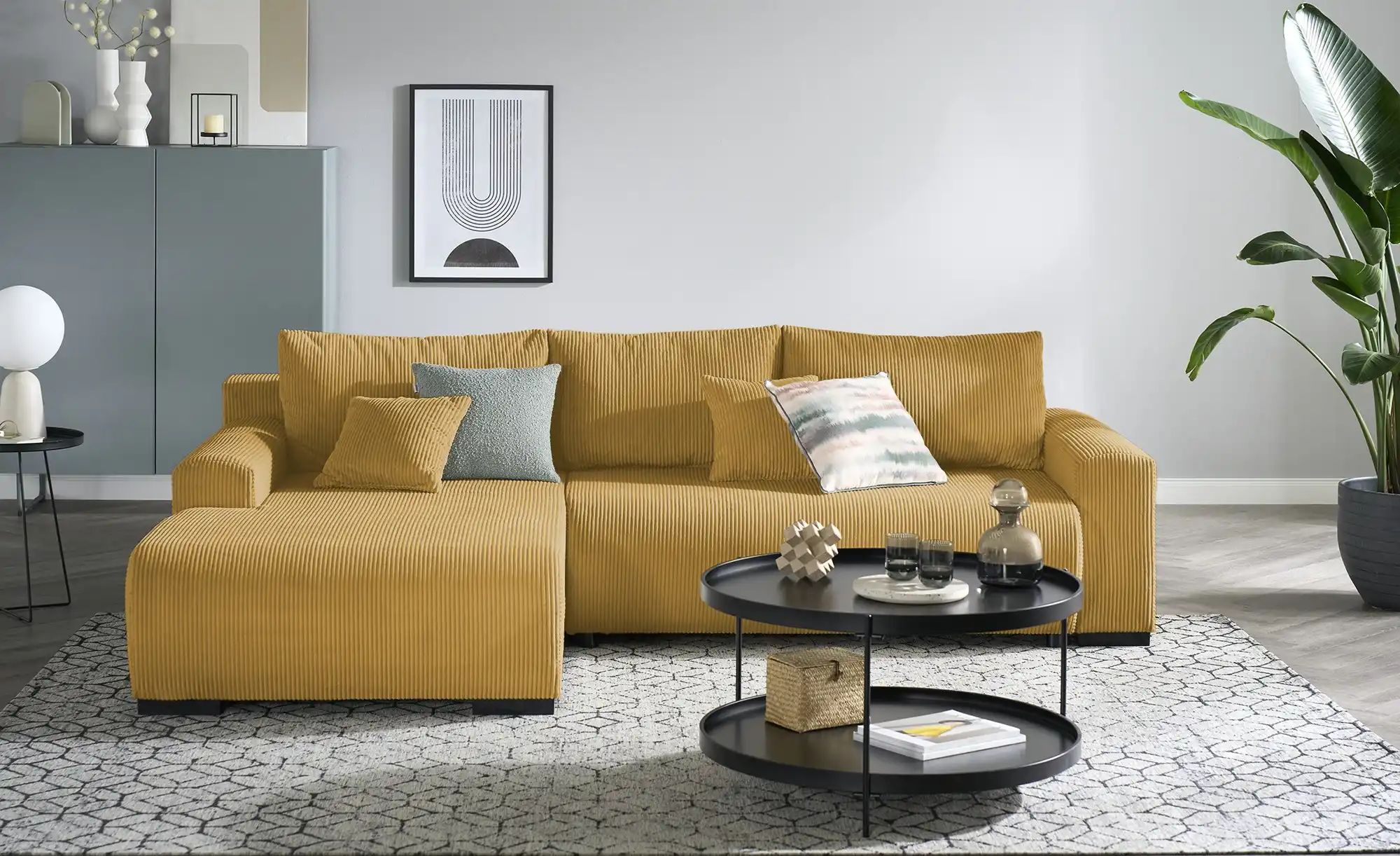 Thumbnail - smart Ecksofa Nelly ¦ gelb ¦ Maße (cm): B: 270 H: 85 T: 185.0 Polstermöbel > Sofas > 3-Sitzer - Höffner
