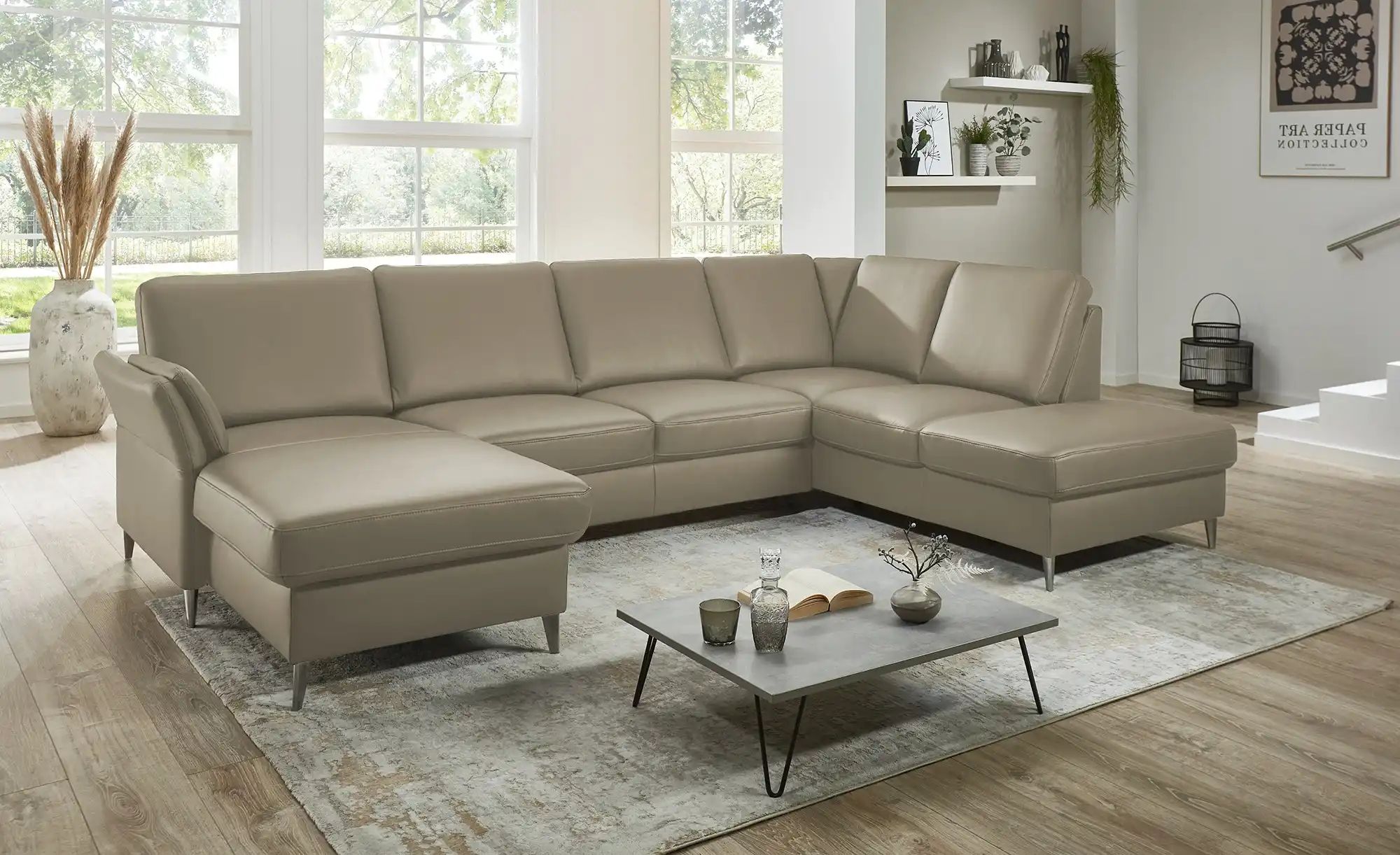 meinSofa Wohnlandschaft  Veit ¦ grau ¦ Maße (cm): B: 305 H: 90 T: 200.0 Pol günstig online kaufen