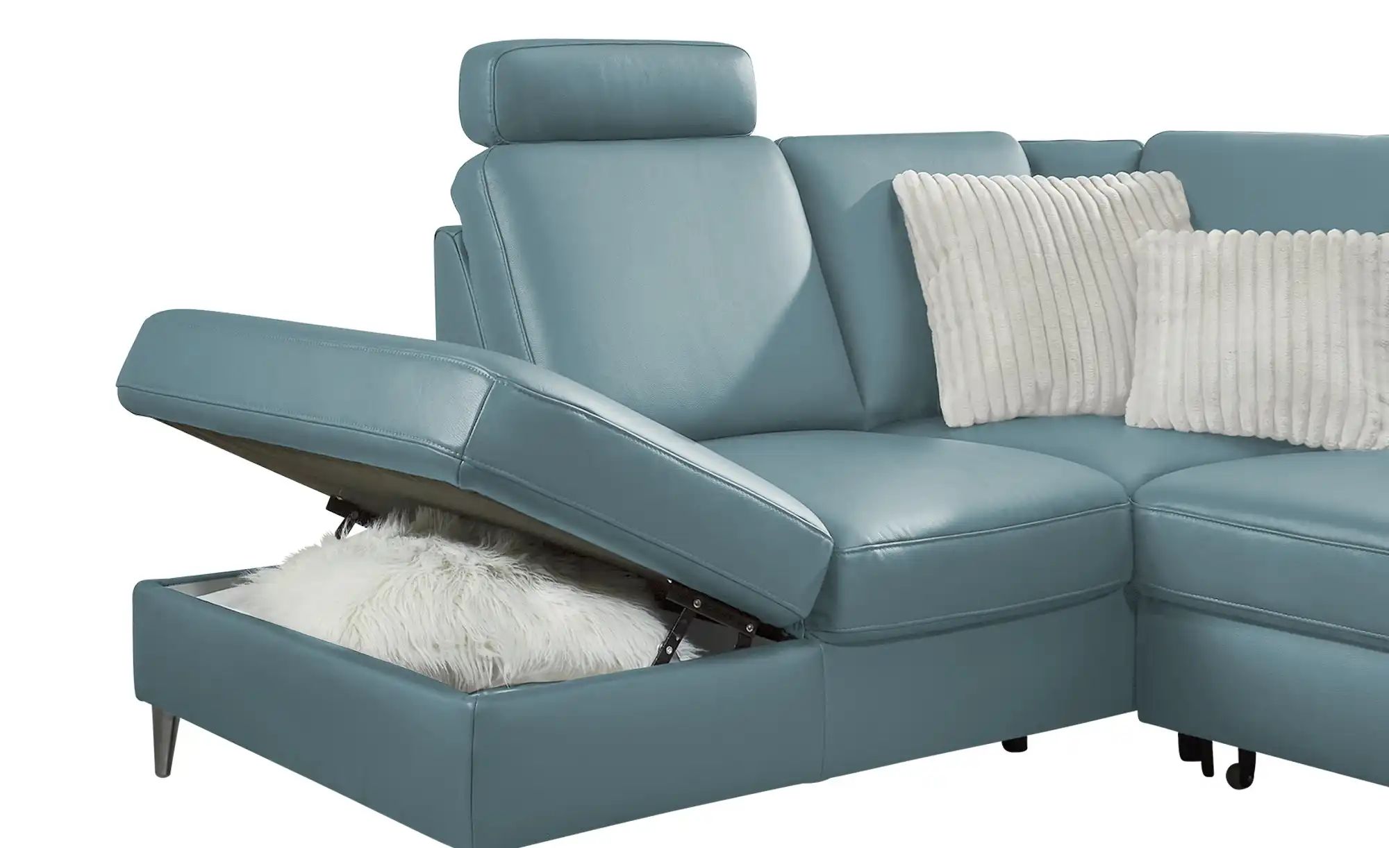 Thumbnail - meinSofa Wohnlandschaft Veit ¦ blau ¦ Maße (cm): B: 305 H: 90 T: 204.0 Polstermöbel > Sofas > Schlafsofas - Höffner