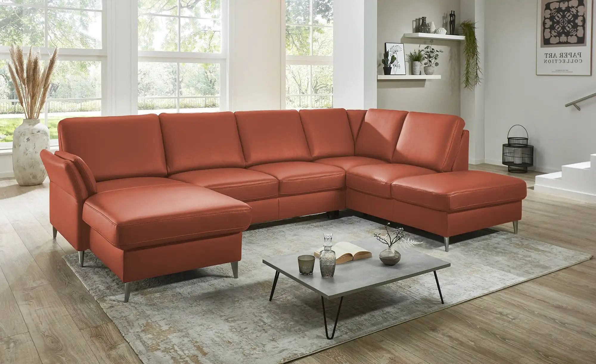 meinSofa Wohnlandschaft  Veit ¦ rot ¦ Maße (cm): B: 305 H: 90 T: 204.0 Pols günstig online kaufen