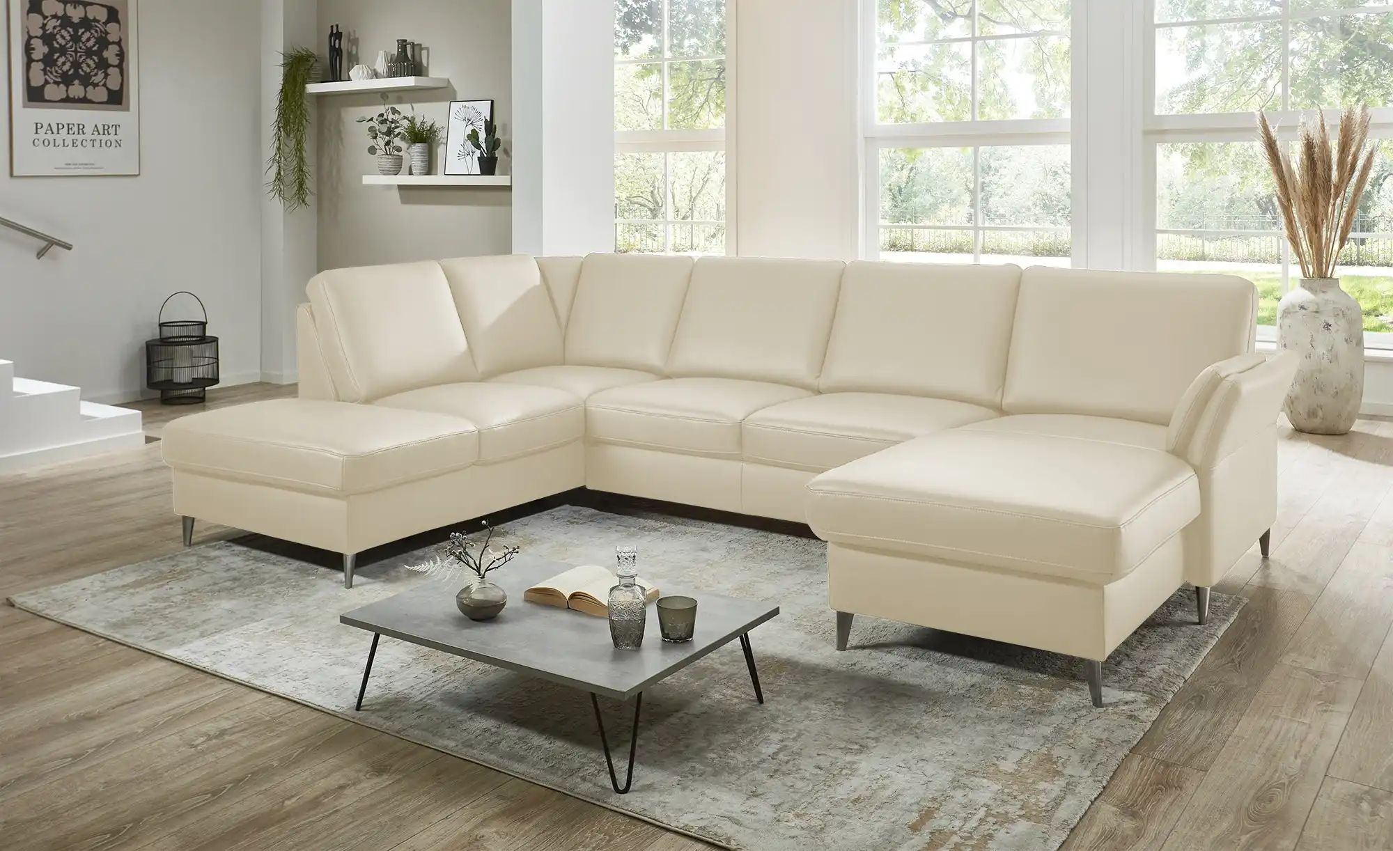 meinSofa Wohnlandschaft  Veit ¦ creme ¦ Maße (cm): B: 305 H: 90 T: 200.0 Po günstig online kaufen