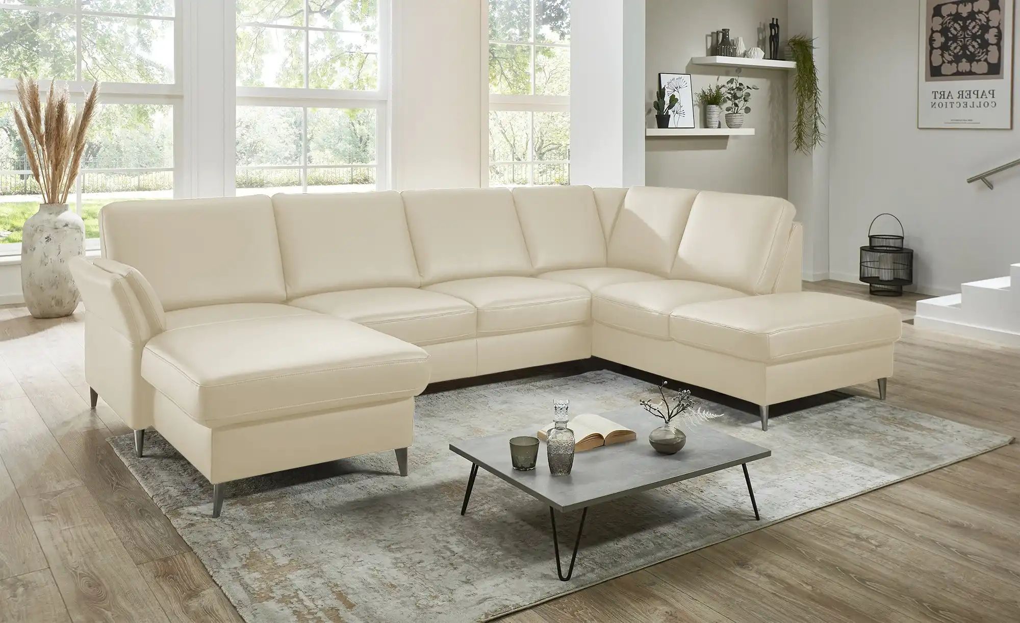 meinSofa Wohnlandschaft  Veit ¦ creme ¦ Maße (cm): B: 305 H: 90 T: 200.0 Po günstig online kaufen