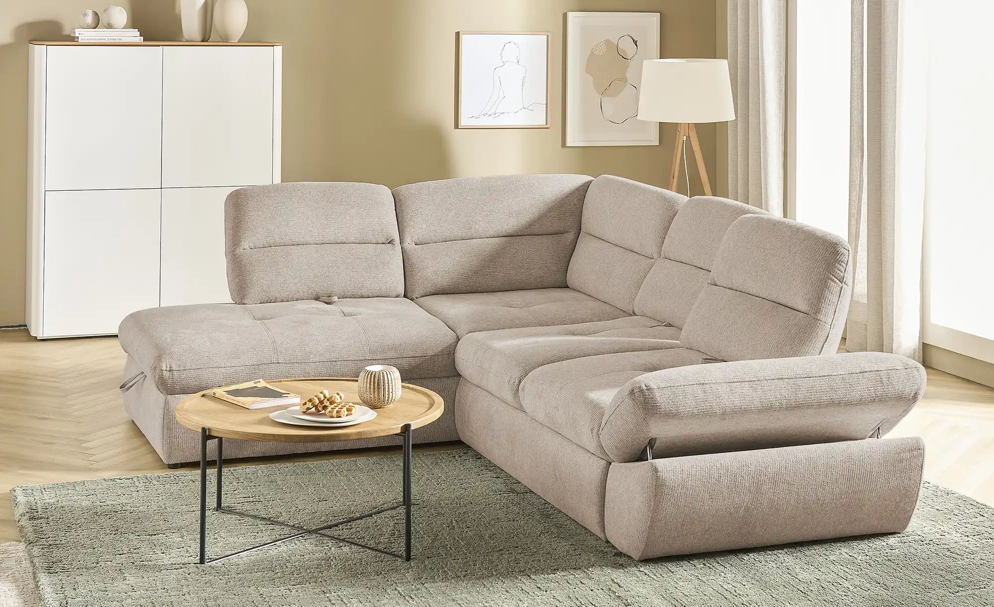 switch Ecksofa  Galiano ¦ beige ¦ Maße (cm): B: 284 H: 93 T: 218.0 Polsterm günstig online kaufen