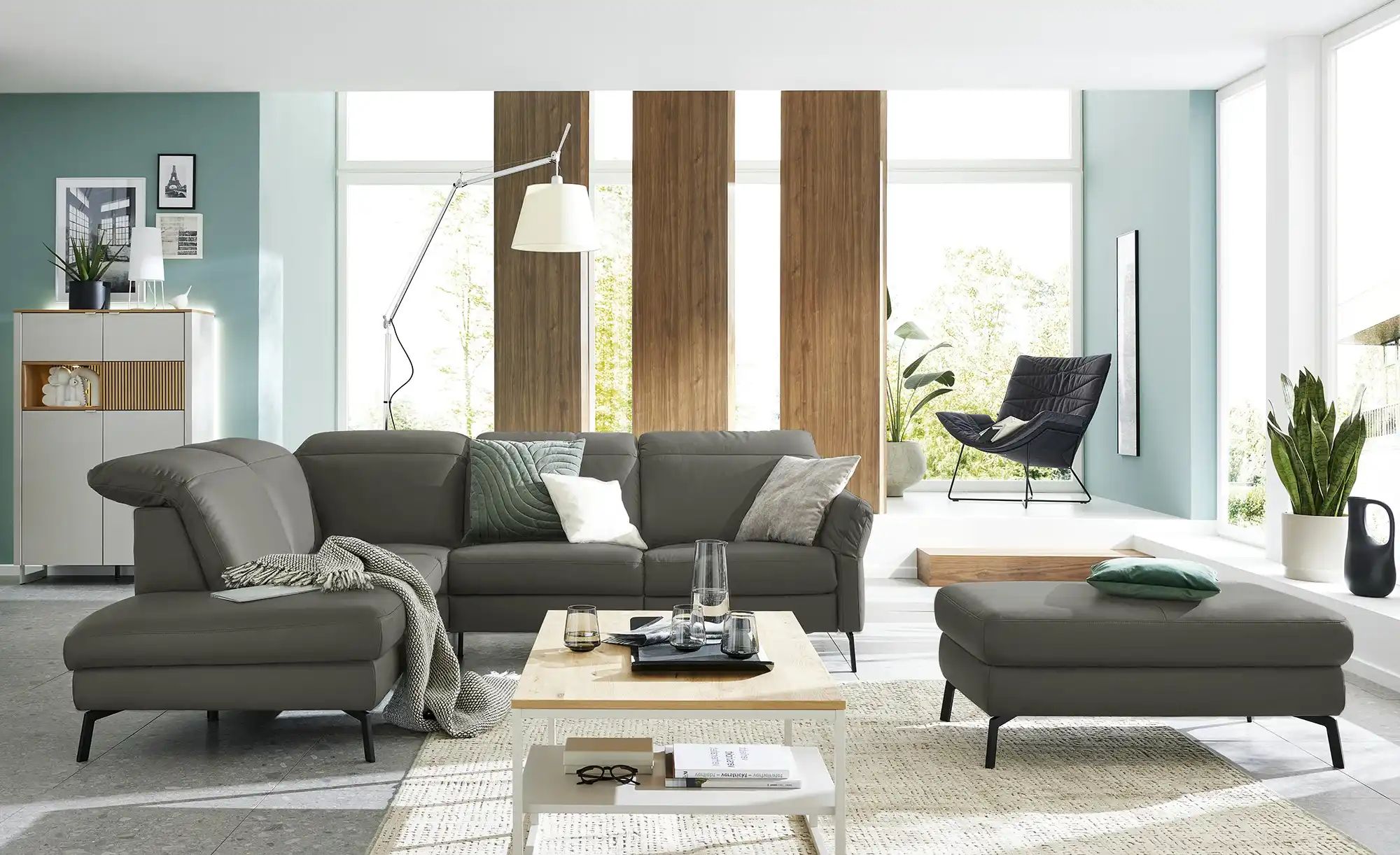 Wohnwert Ecksofa  Monja ¦ grau ¦ Maße (cm): B: 279 H: 105 T: 220.0 Polsterm günstig online kaufen