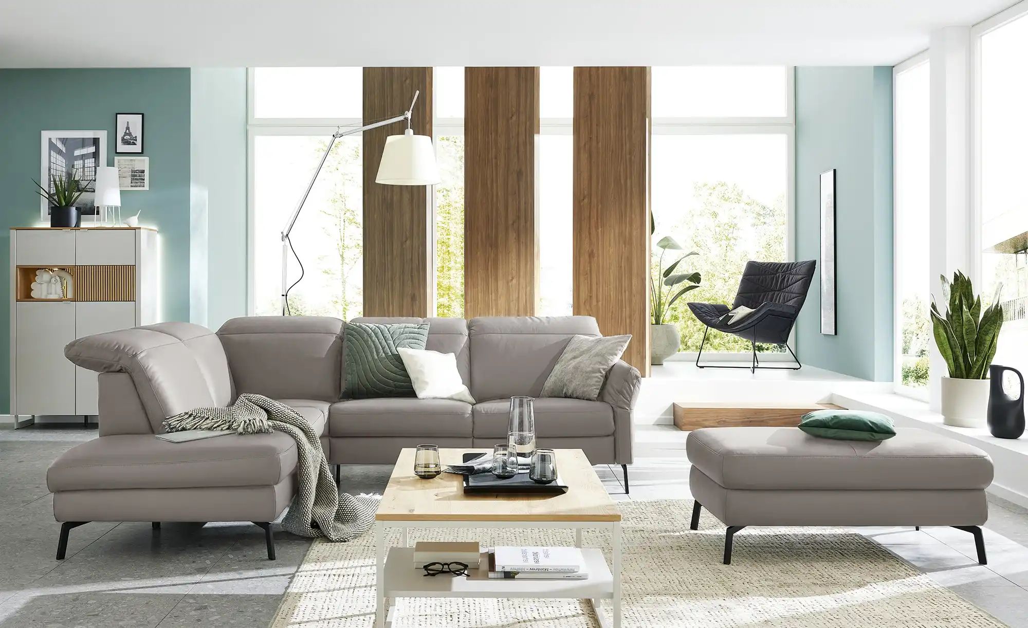 Thumbnail - Wohnwert Ecksofa  Monja ¦ grau ¦ Maße (cm): B: 279 H: 105 T: 235.0 Polstermöbel > Sofas > Ecksofas - Höffner