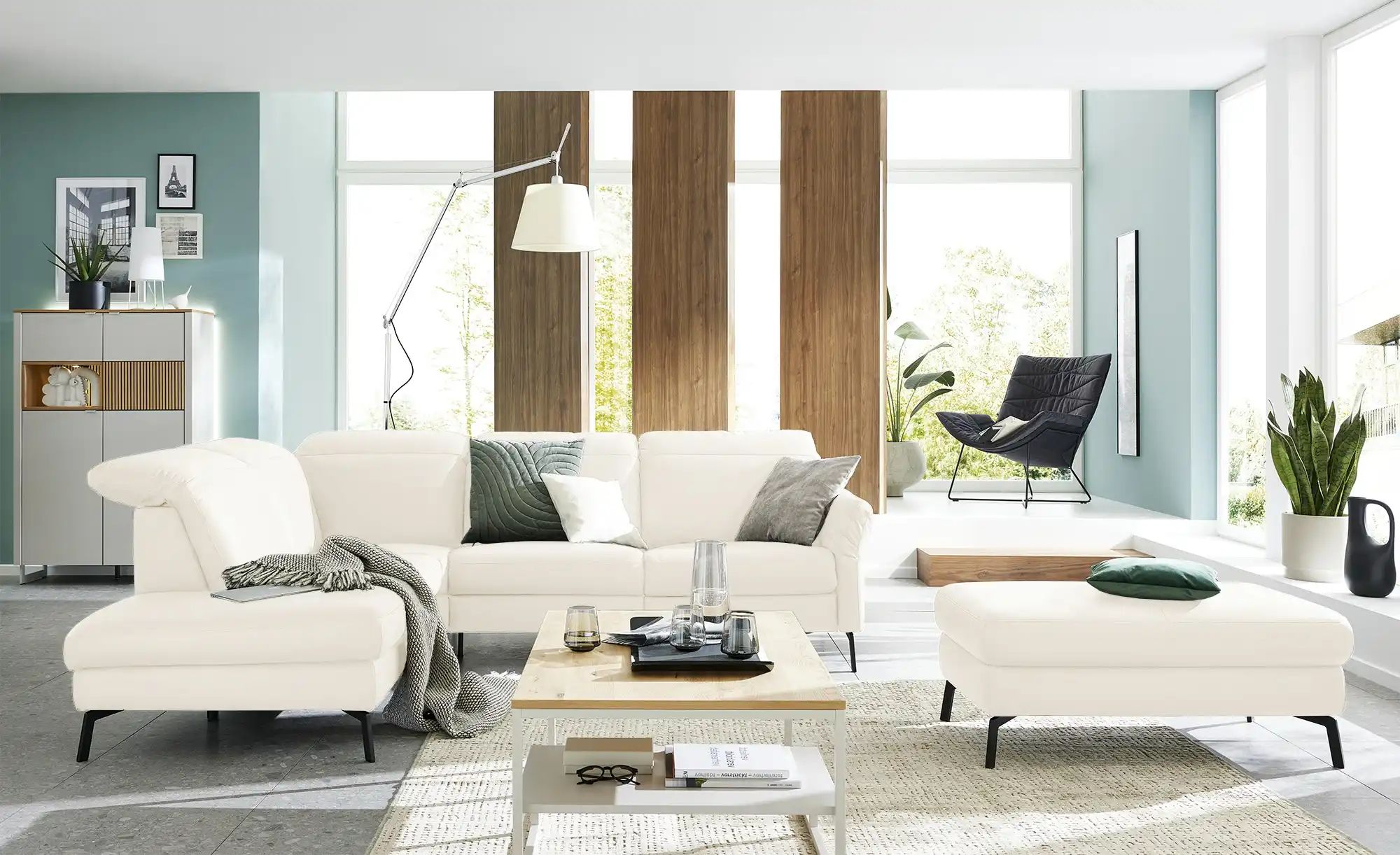 Thumbnail - Wohnwert Ecksofa  Monja ¦ creme ¦ Maße (cm): B: 279 H: 105 T: 235.0 Polstermöbel > Sofas > Ecksofas - Höffner