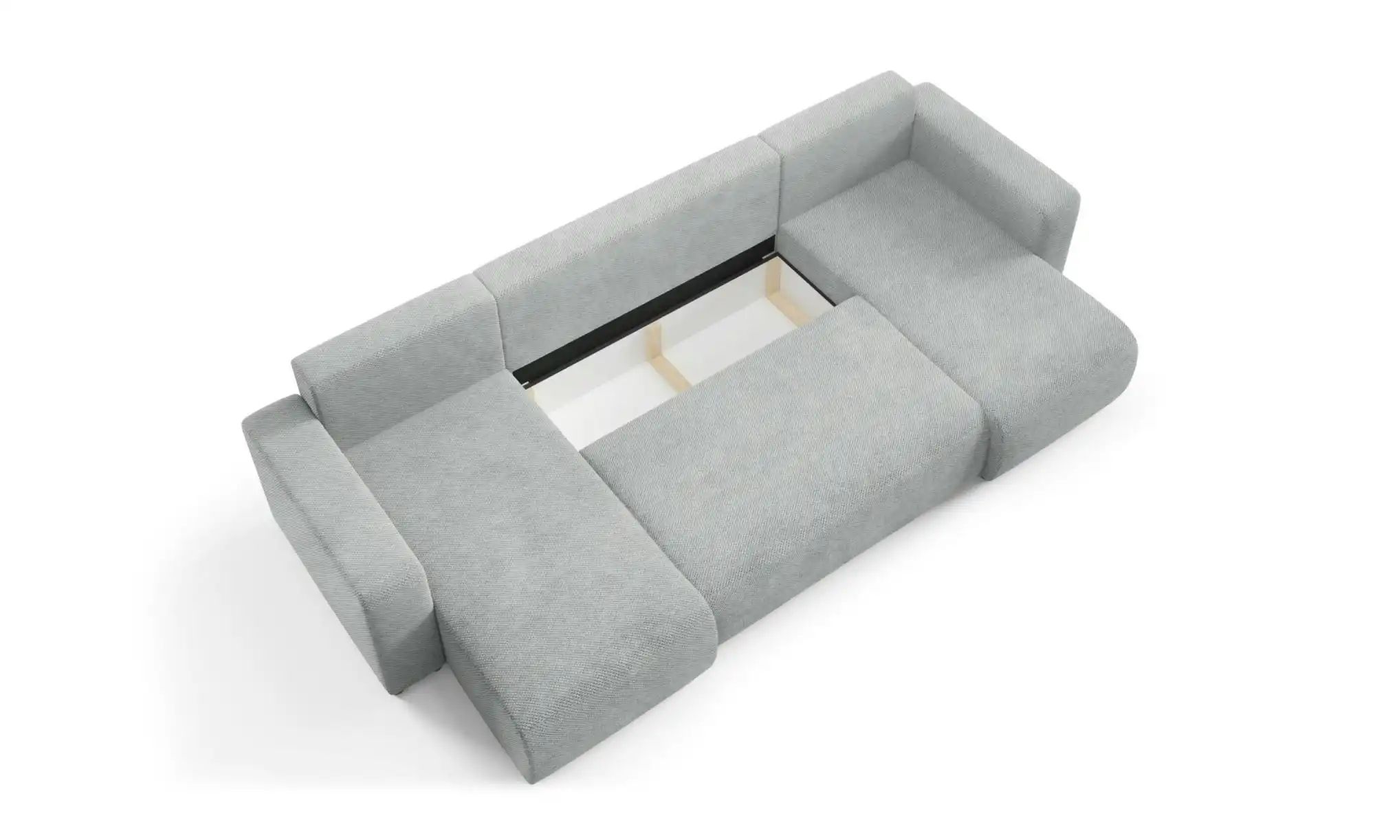 Wohnlandschaft mit Schlaffunktion Evora ¦ grau ¦ Maße (cm): B: 318 H: 88 Po günstig online kaufen