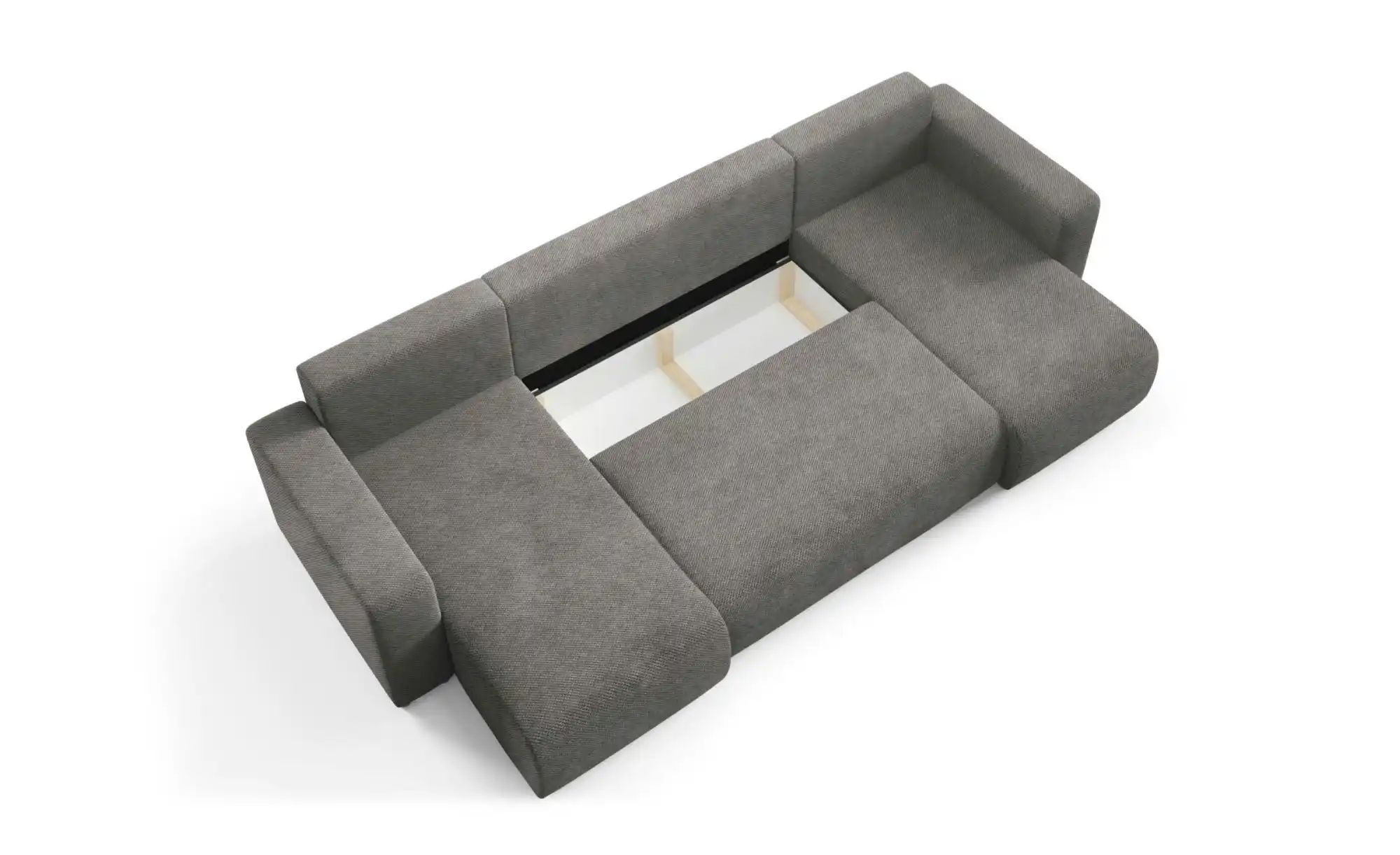 Thumbnail - Wohnlandschaft mit Schlaffunktion Evora ¦ grau ¦ Maße (cm): B: 318 H: 88 Polstermöbel > Sofas > Schlafsofas - Höffner