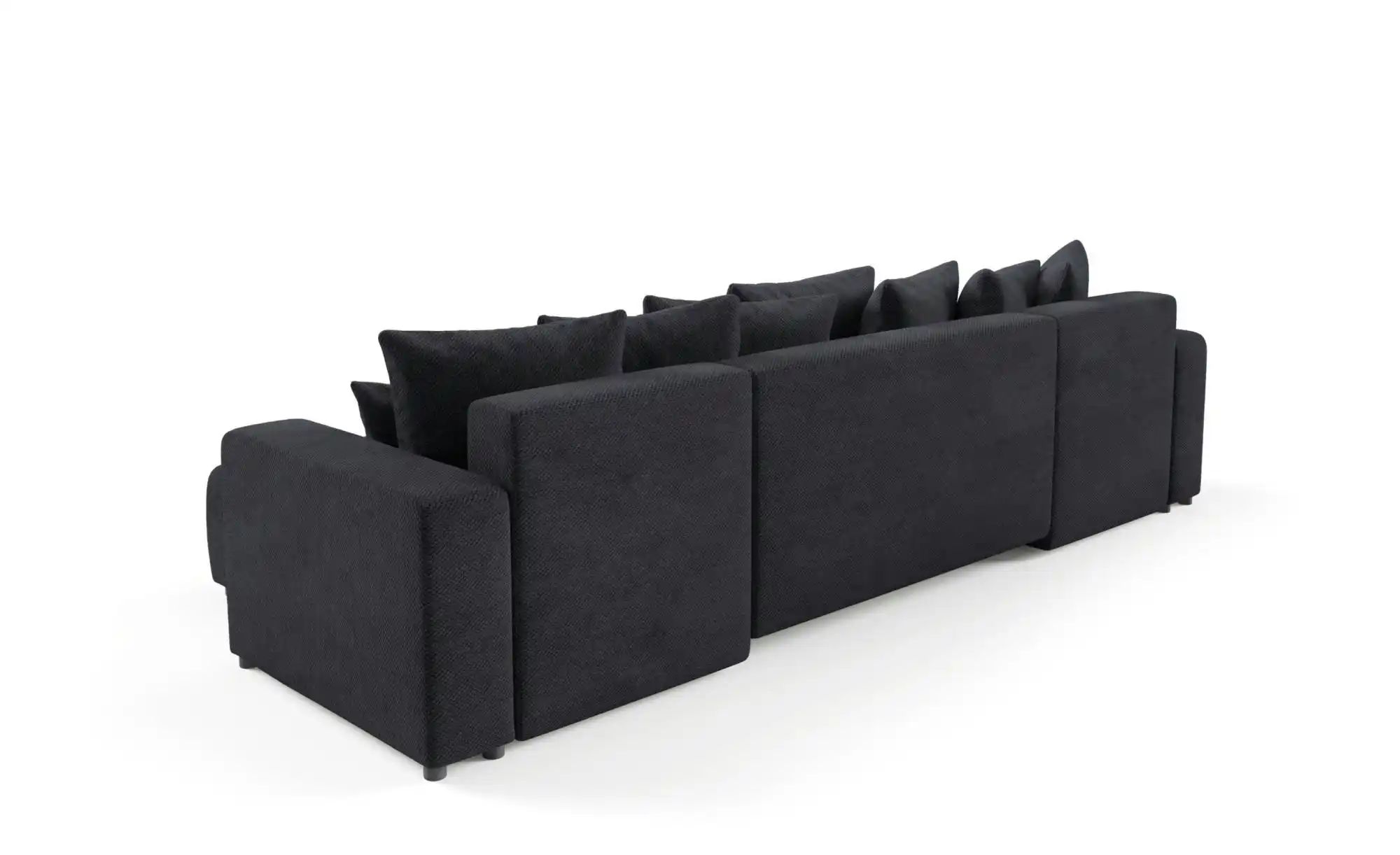 Wohnlandschaft mit Schlaffunktion Evora ¦ schwarz ¦ Maße (cm): B: 318 H: 88 günstig online kaufen