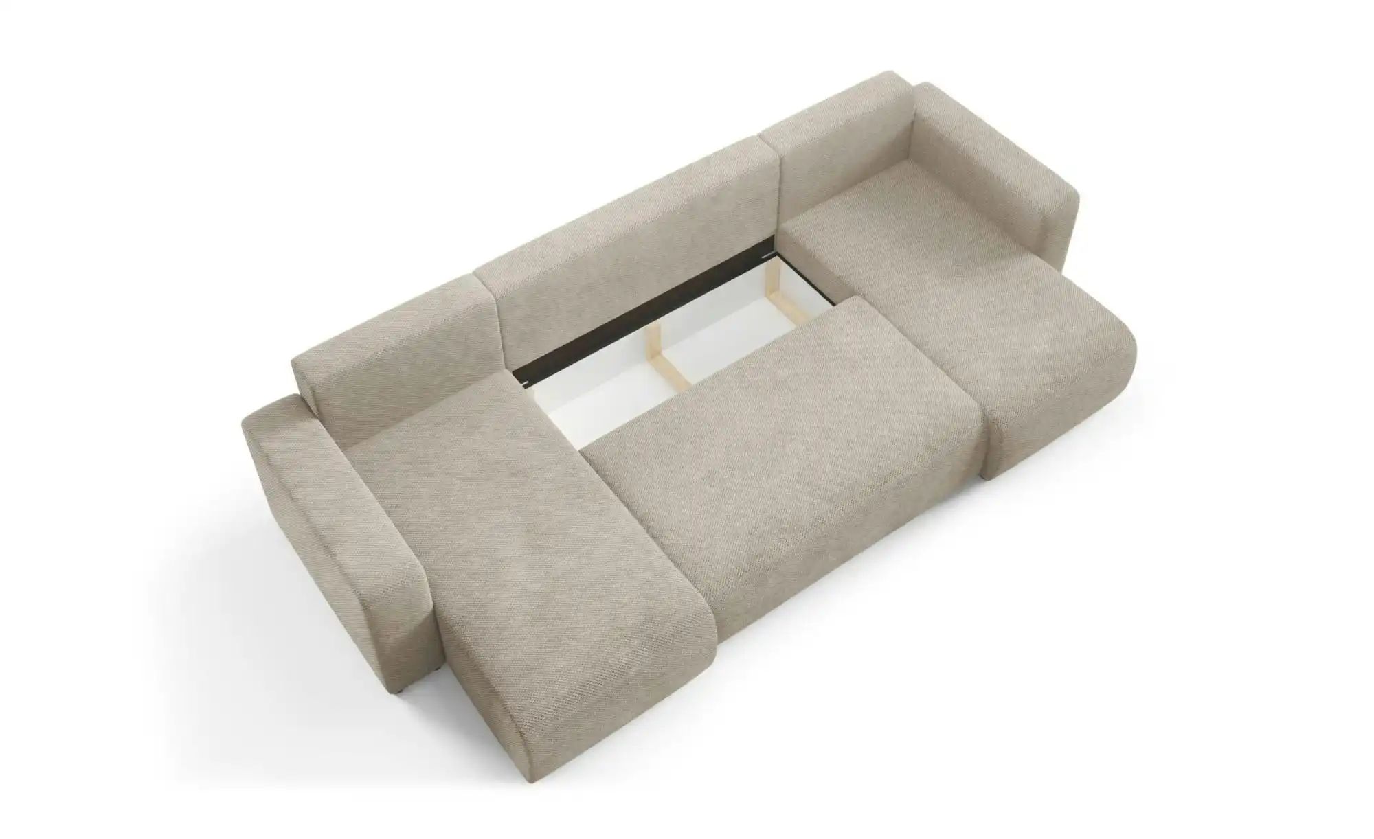 Thumbnail - Wohnlandschaft mit Schlaffunktion Evora ¦ beige ¦ Maße (cm): B: 318 H: 88 Polstermöbel > Sofas > Wohnlandschaften - Höff...