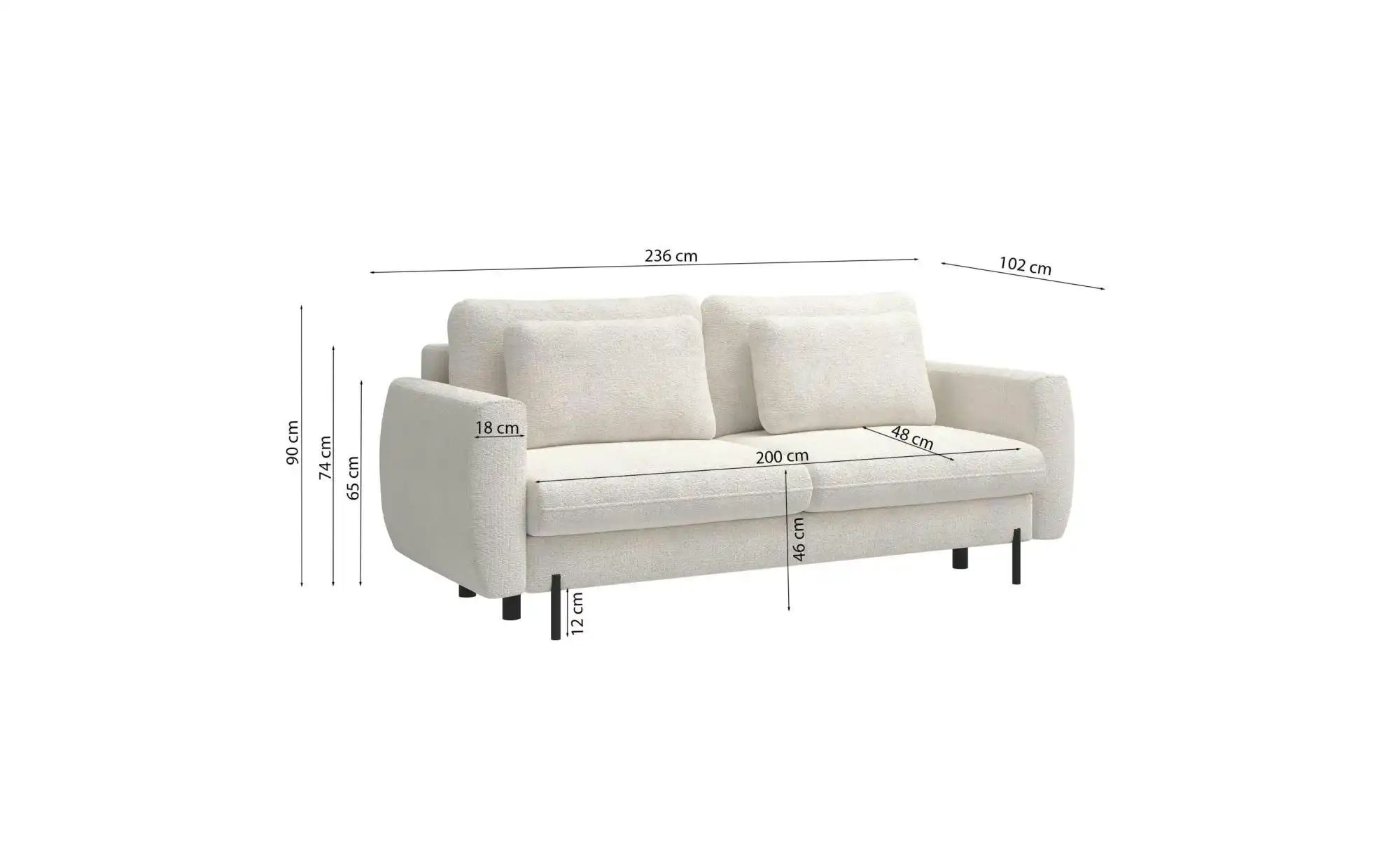 Selsey Einzelsofa  Rane ¦ braun ¦ Maße (cm): B: 236 H: 90 Polstermöbel > So günstig online kaufen