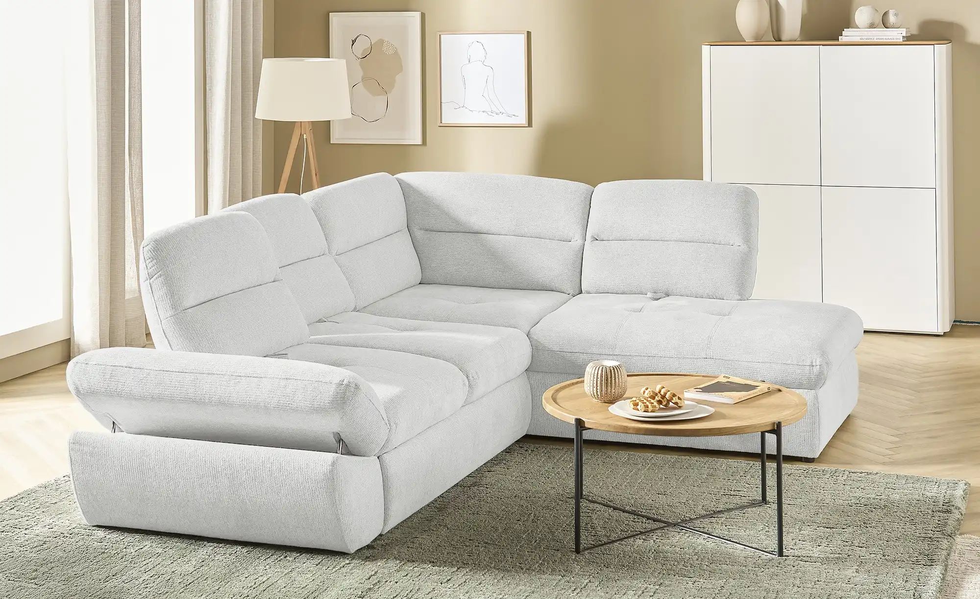 Thumbnail - switch Ecksofa Galiano ¦ grau ¦ Maße (cm): B: 284 H: 93 T: 218.0 Polstermöbel > Sofas > Ecksofas - Höffner