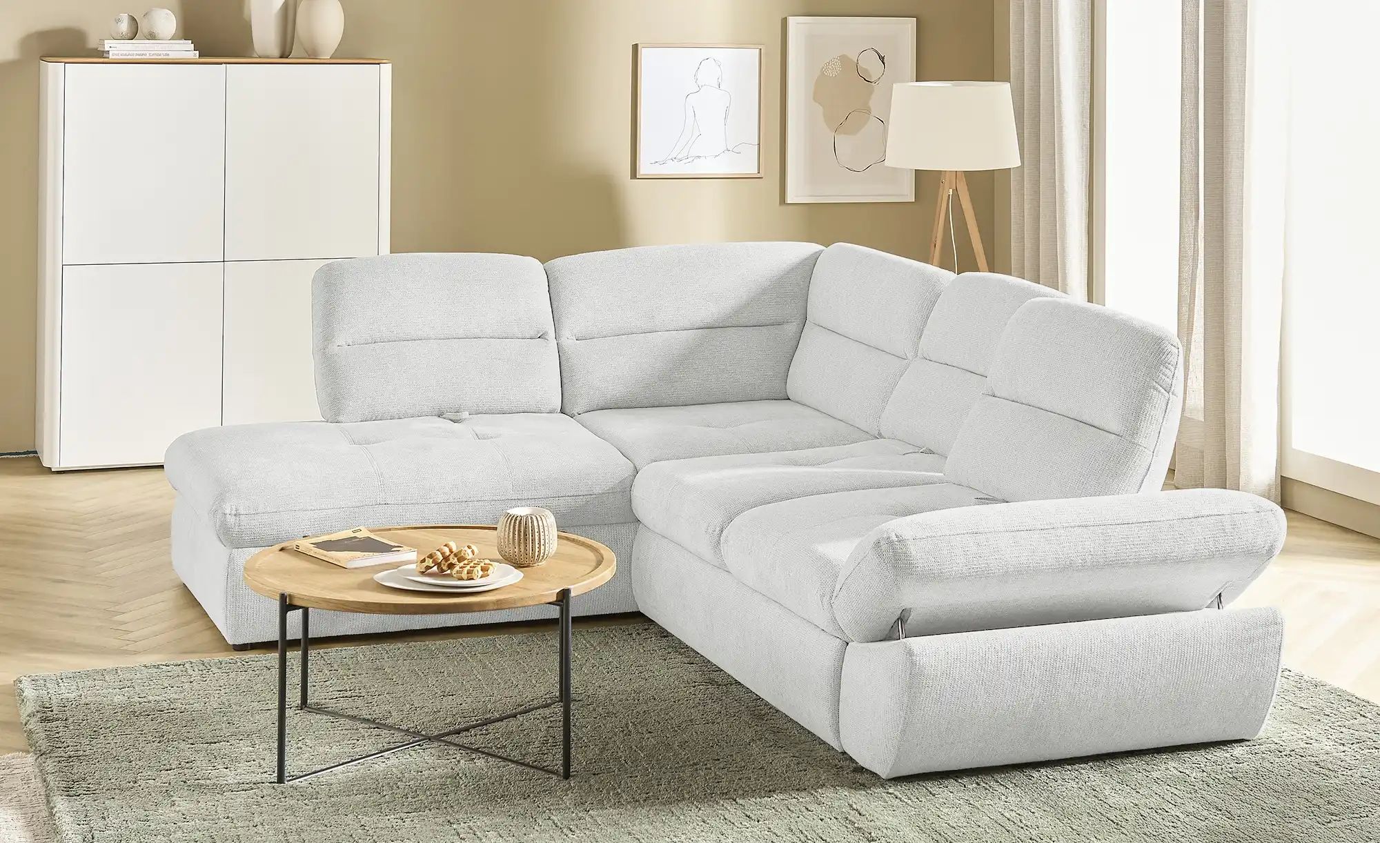 switch Ecksofa  Galiano ¦ grau ¦ Maße (cm): B: 284 H: 93 T: 218.0 Polstermö günstig online kaufen