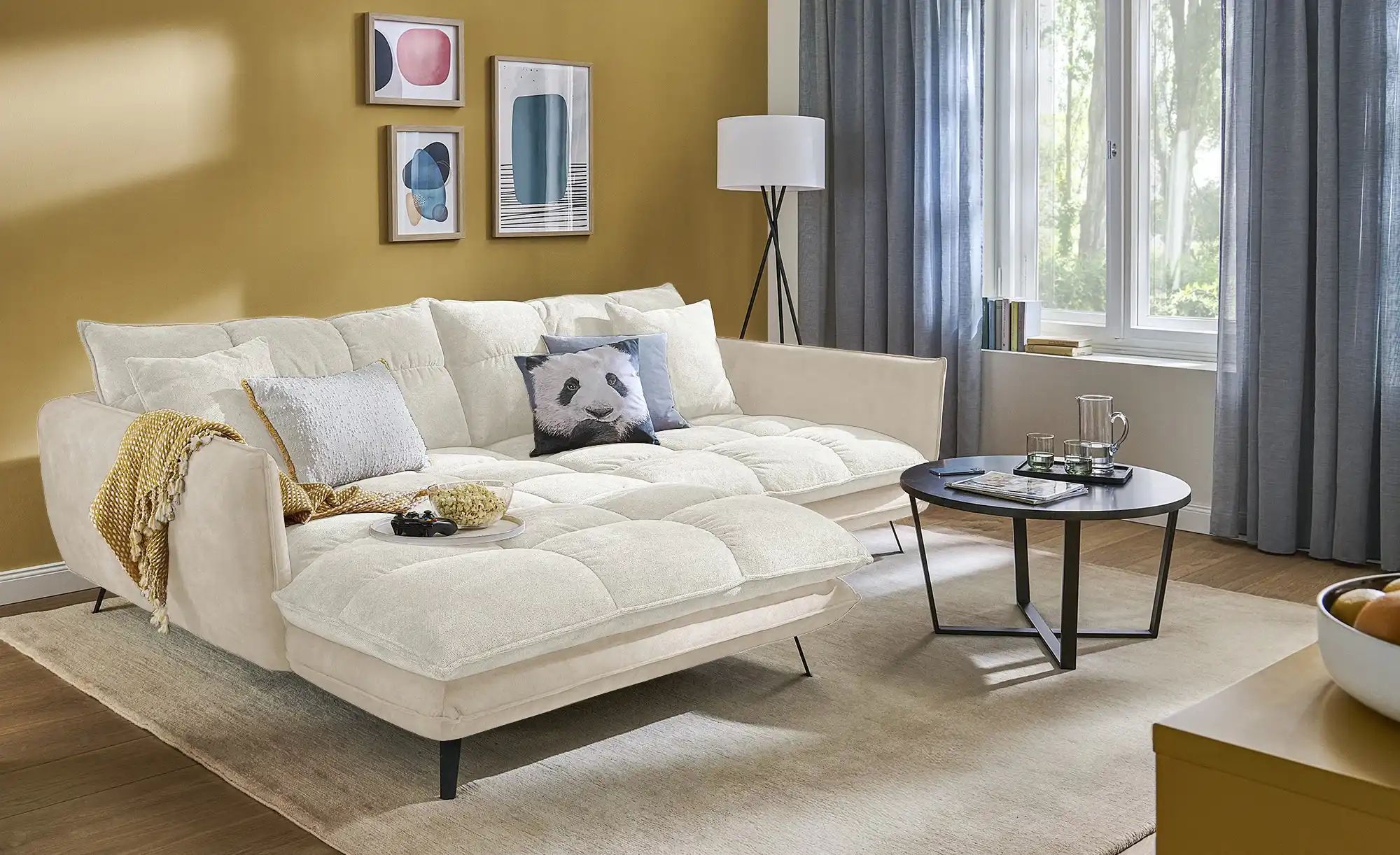 bobb Ecksofa  Arianna XL ¦ beige ¦ Maße (cm): B: 275 H: 90 T: 196.0 Polster günstig online kaufen