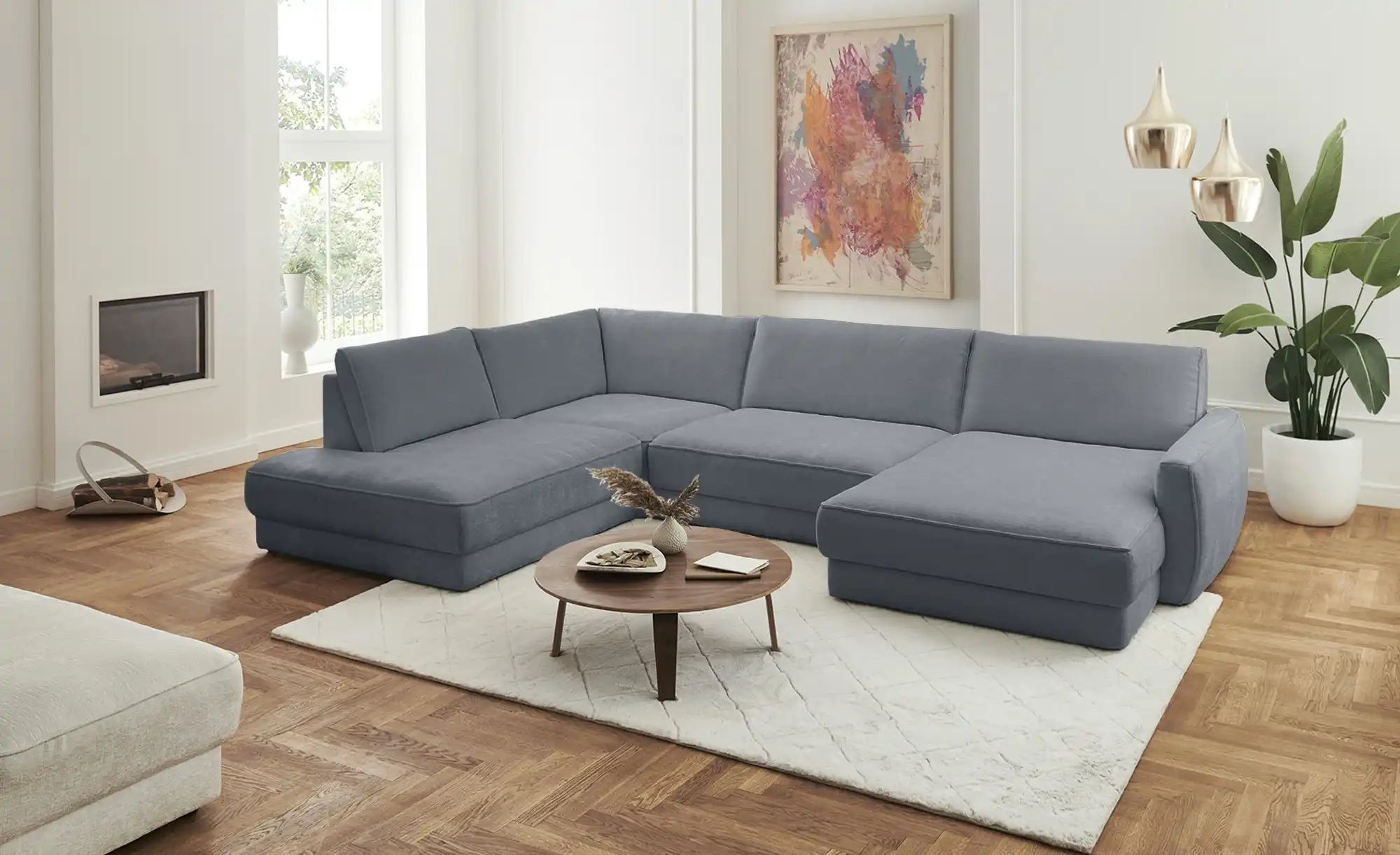 Lounge Collection Wohnlandschaft  Erion ¦ grau ¦ Maße (cm): B: 371 H: 83 T: günstig online kaufen