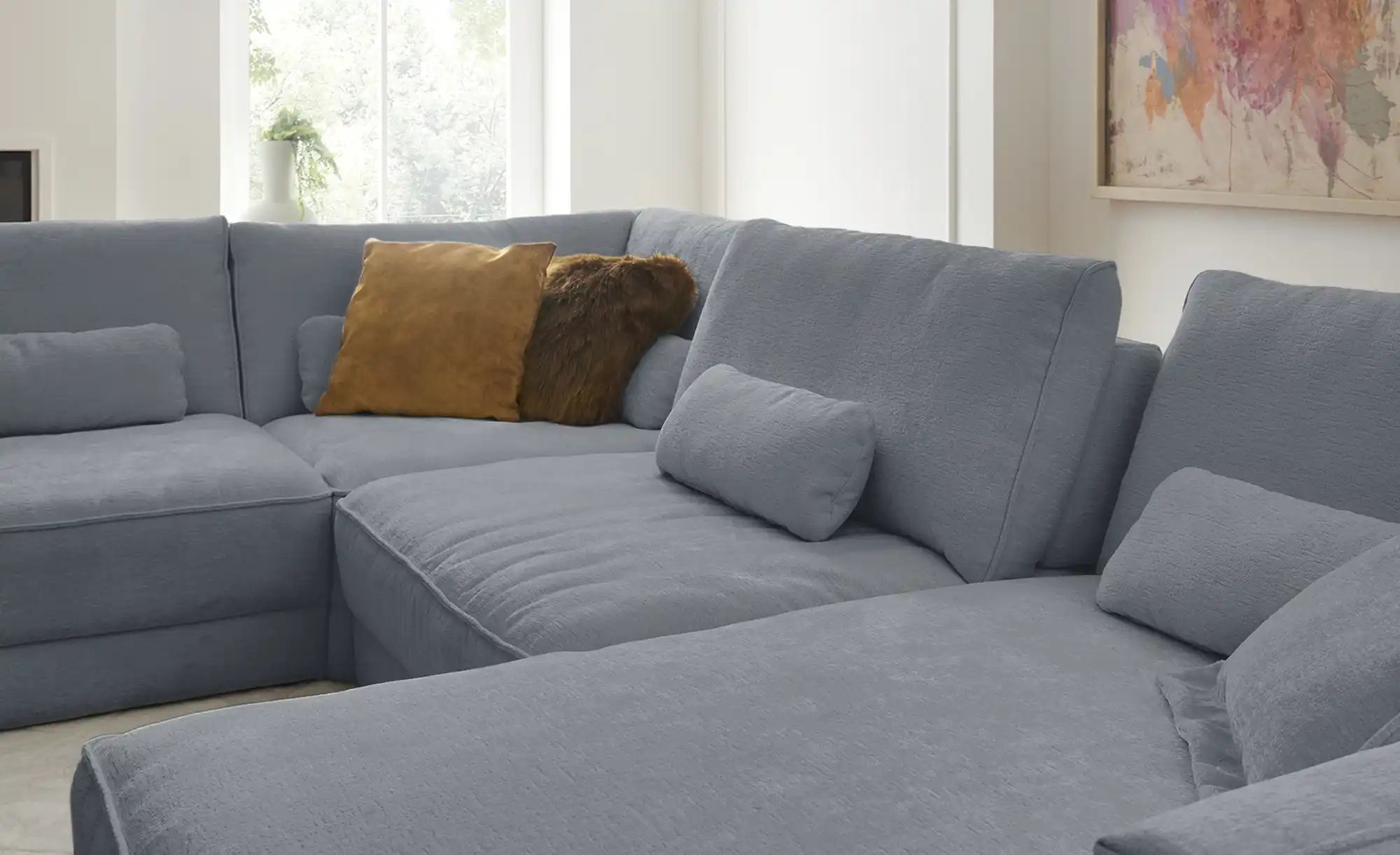 Thumbnail - Lounge Collection Wohnlandschaft  Erion ¦ grau ¦ Maße (cm): B: 371 H: 83 T: 250.0 Polstermöbel > Sofas > Wohnlandschafte...