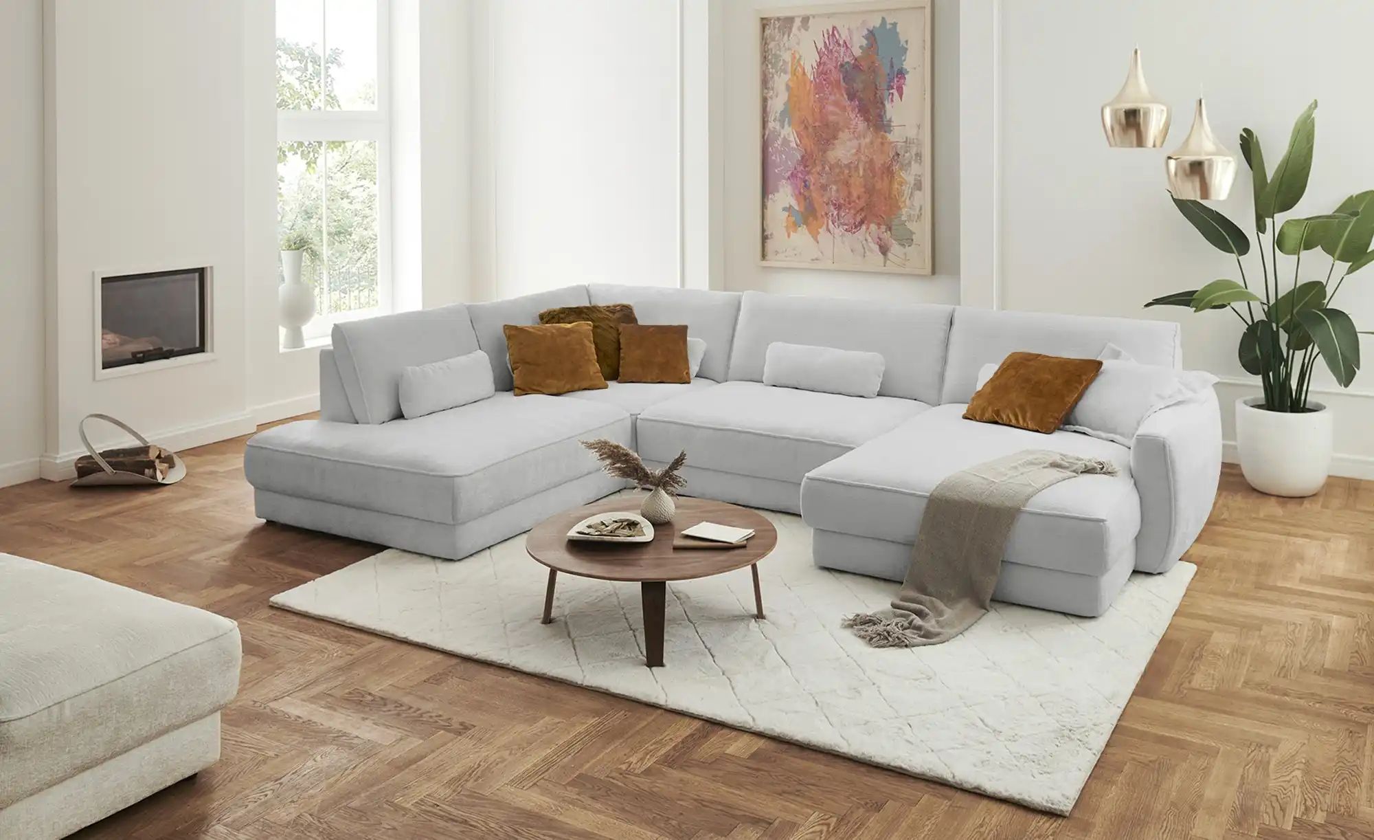 Thumbnail - Lounge Collection Wohnlandschaft Erion ¦ grau ¦ Maße (cm): B: 377 H: 83 T: 250.0 Polstermöbel > Sofas > Wohnlandschafte...