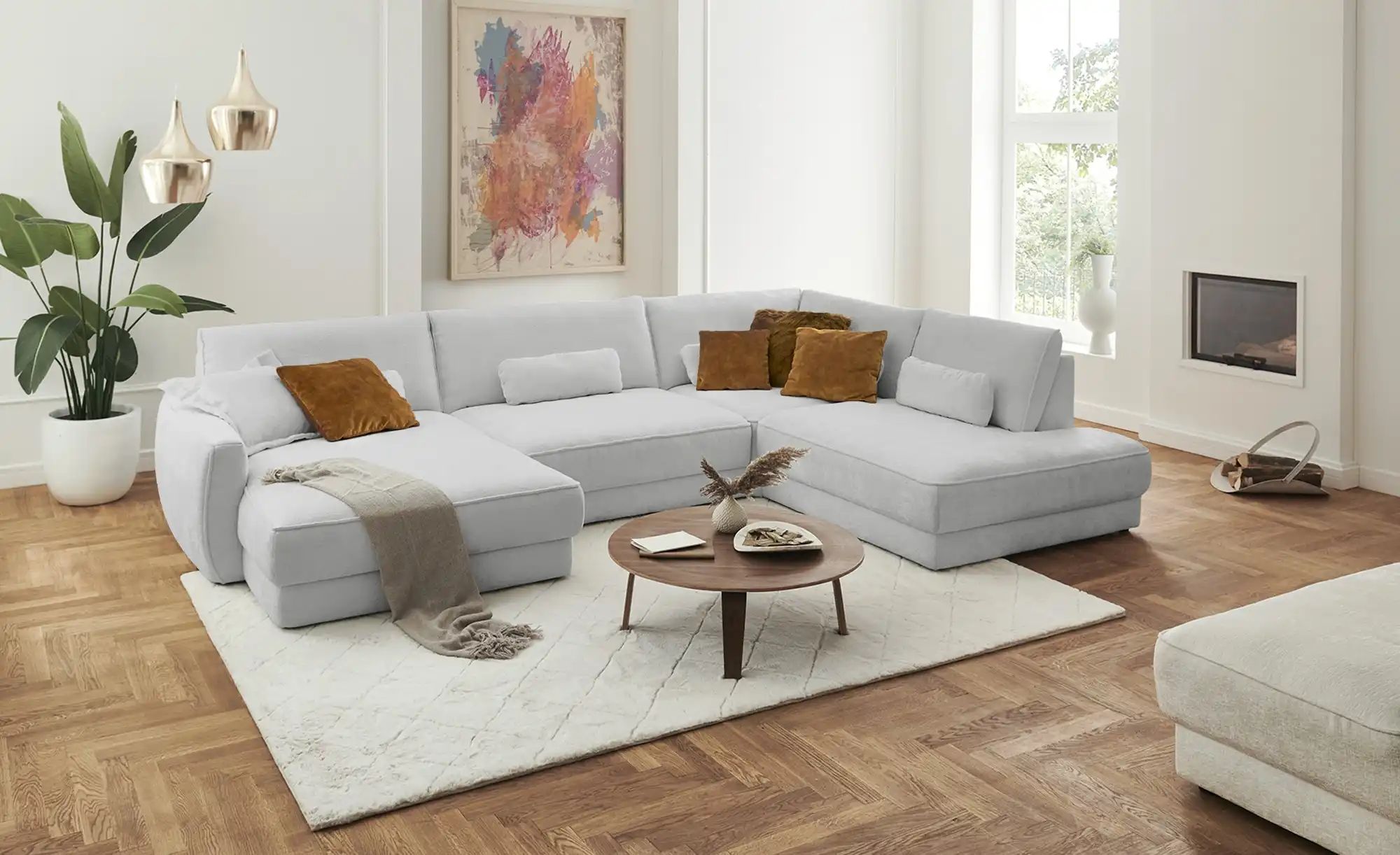 Thumbnail - Lounge Collection Wohnlandschaft  Erion ¦ grau ¦ Maße (cm): B: 371 H: 83 T: 250.0 Polstermöbel > Sofas > Wohnlandschafte...