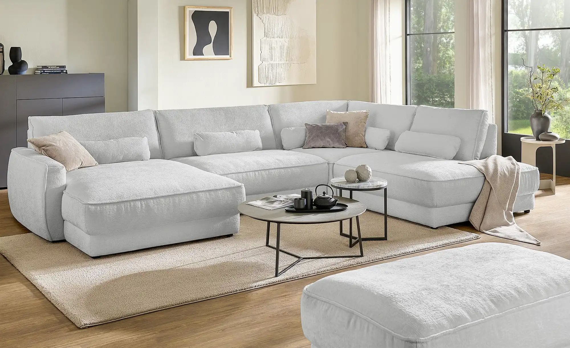 Thumbnail - Lounge Collection Wohnlandschaft  Erion ¦ grau ¦ Maße (cm): B: 371 H: 83 T: 250.0 Polstermöbel > Sofas > Wohnlandschafte...