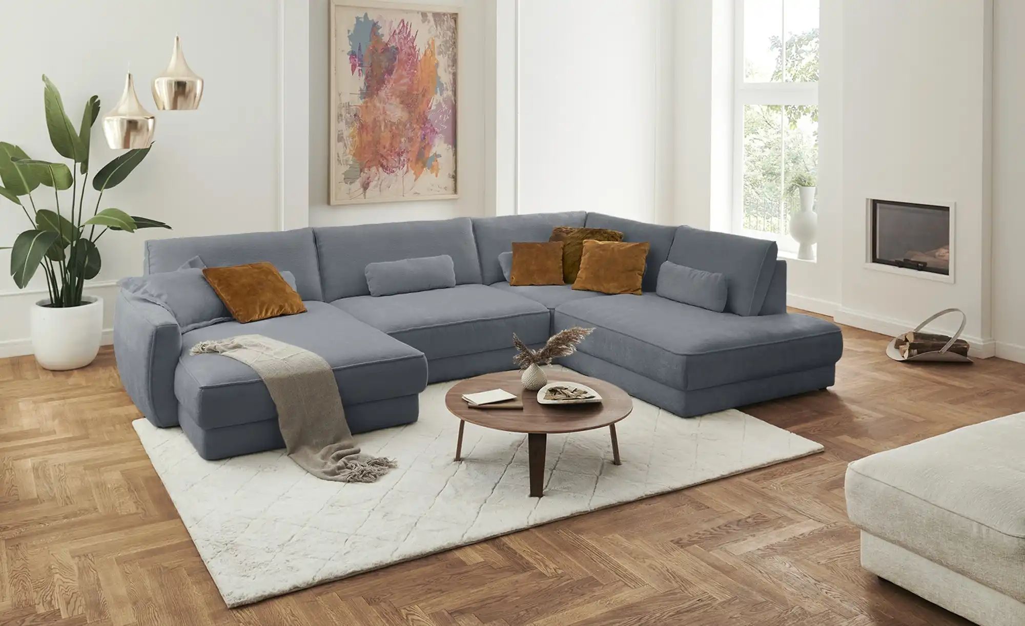 Thumbnail - Lounge Collection Wohnlandschaft  Erion ¦ grau ¦ Maße (cm): B: 371 H: 83 T: 250.0 Polstermöbel > Sofas > Wohnlandschafte...