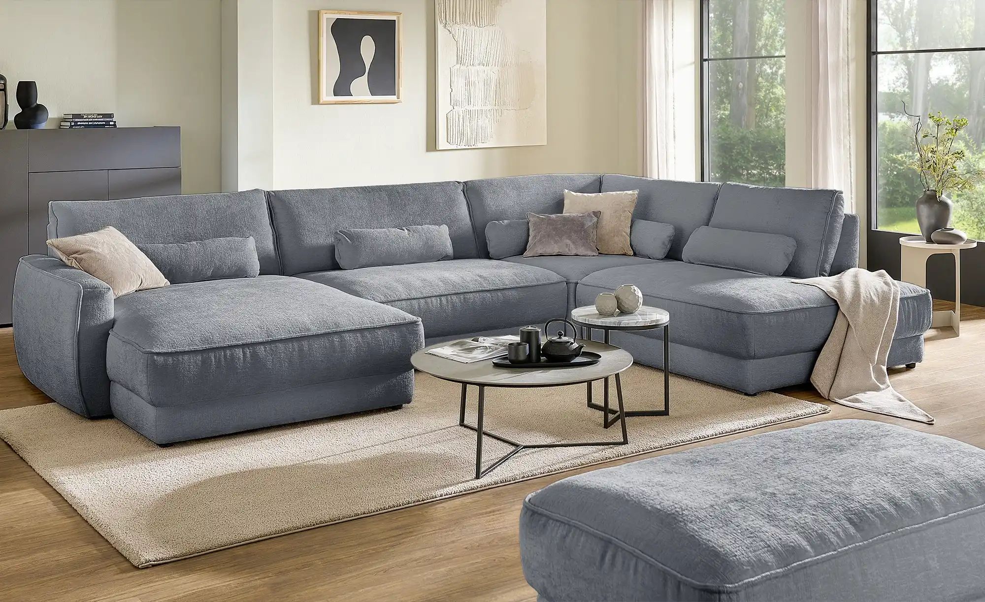 Thumbnail - Lounge Collection Wohnlandschaft  Erion ¦ grau ¦ Maße (cm): B: 371 H: 83 T: 250.0 Polstermöbel > Sofas > Wohnlandschafte...