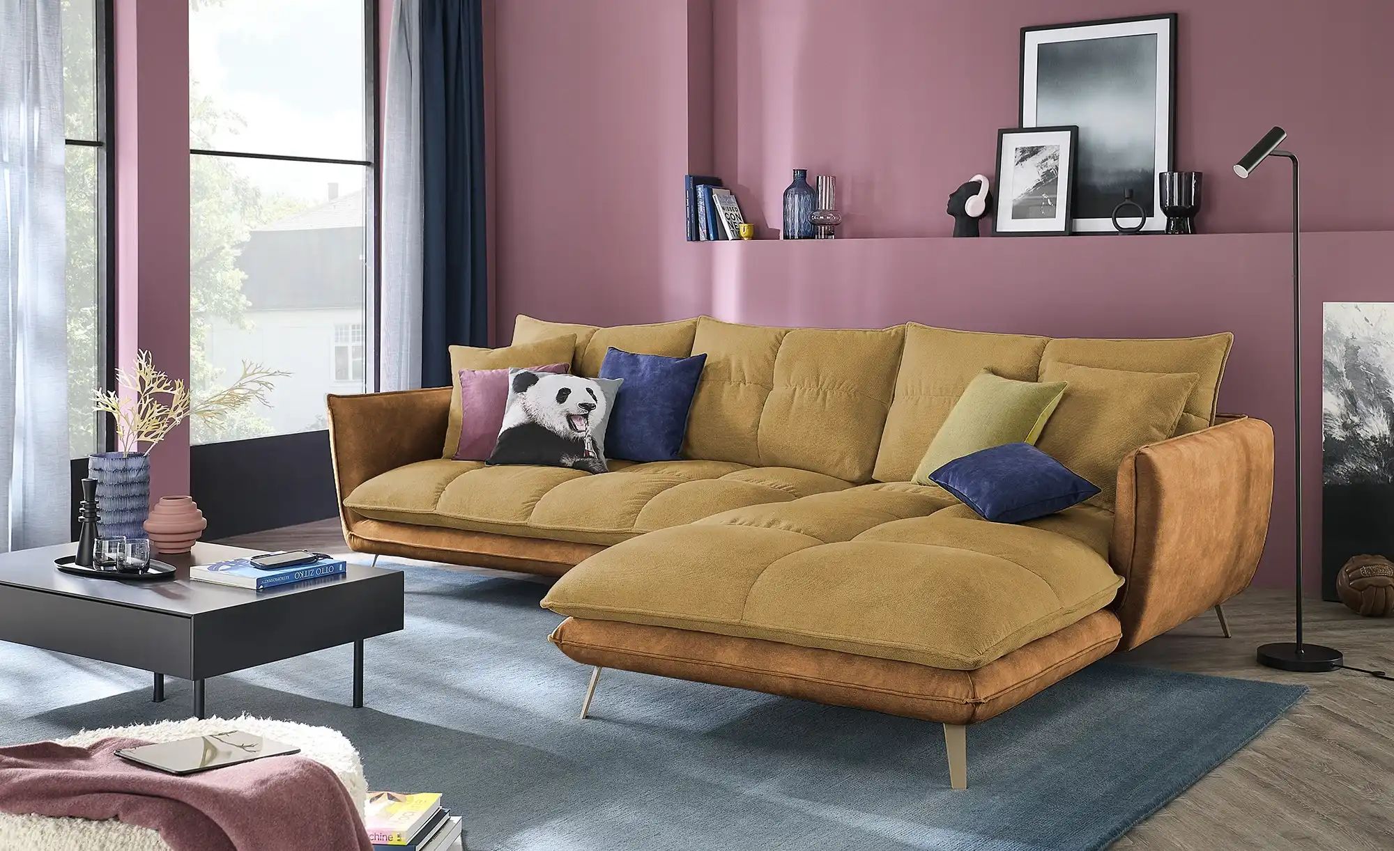 bobb Ecksofa  Arianna ¦ gelb ¦ Maße (cm): B: 300 H: 90 T: 196.0 Polstermöbe günstig online kaufen