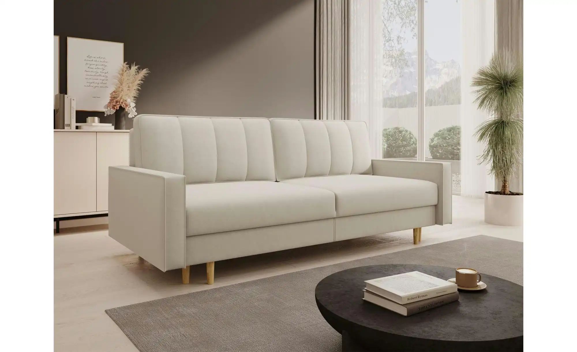 Thumbnail - Selsey Schlafsofa Derban ¦ creme ¦ Maße (cm): B: 215 H: 96 Polstermöbel > Sofas > 3-Sitzer - Höffner